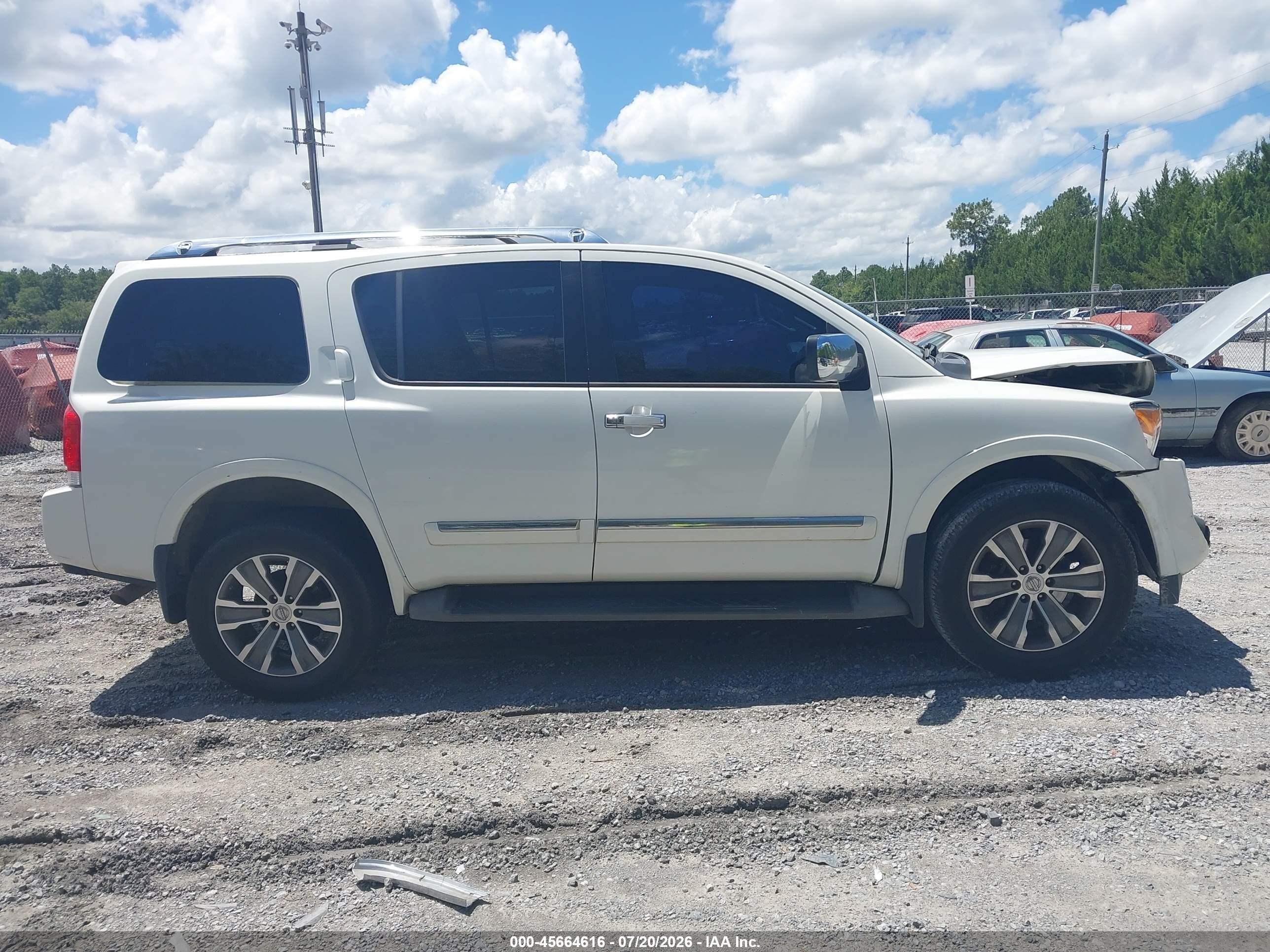 2015 Nissan Armada Sl White vin: 5N1BA0ND8FN619633