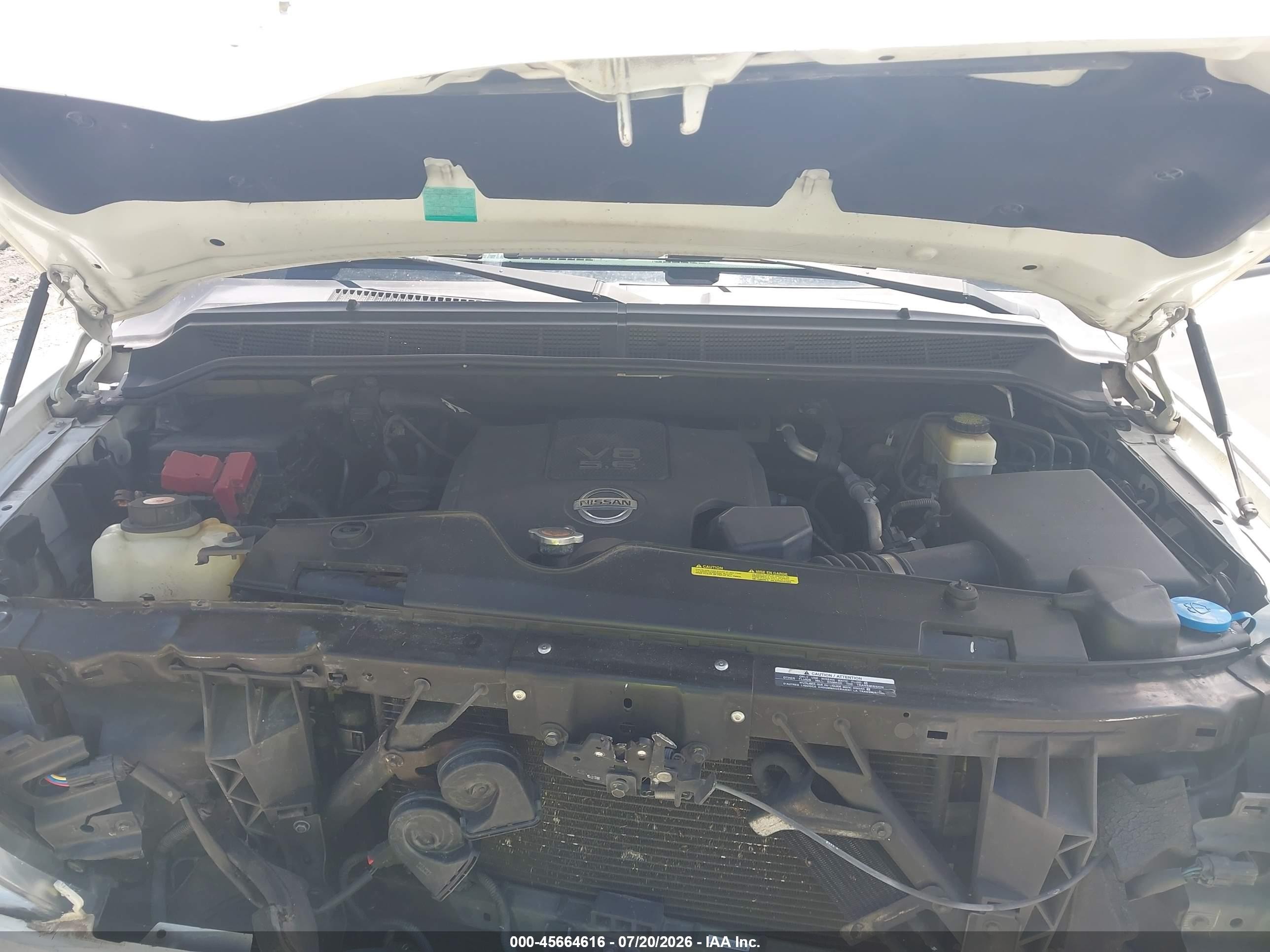 2015 Nissan Armada Sl White vin: 5N1BA0ND8FN619633