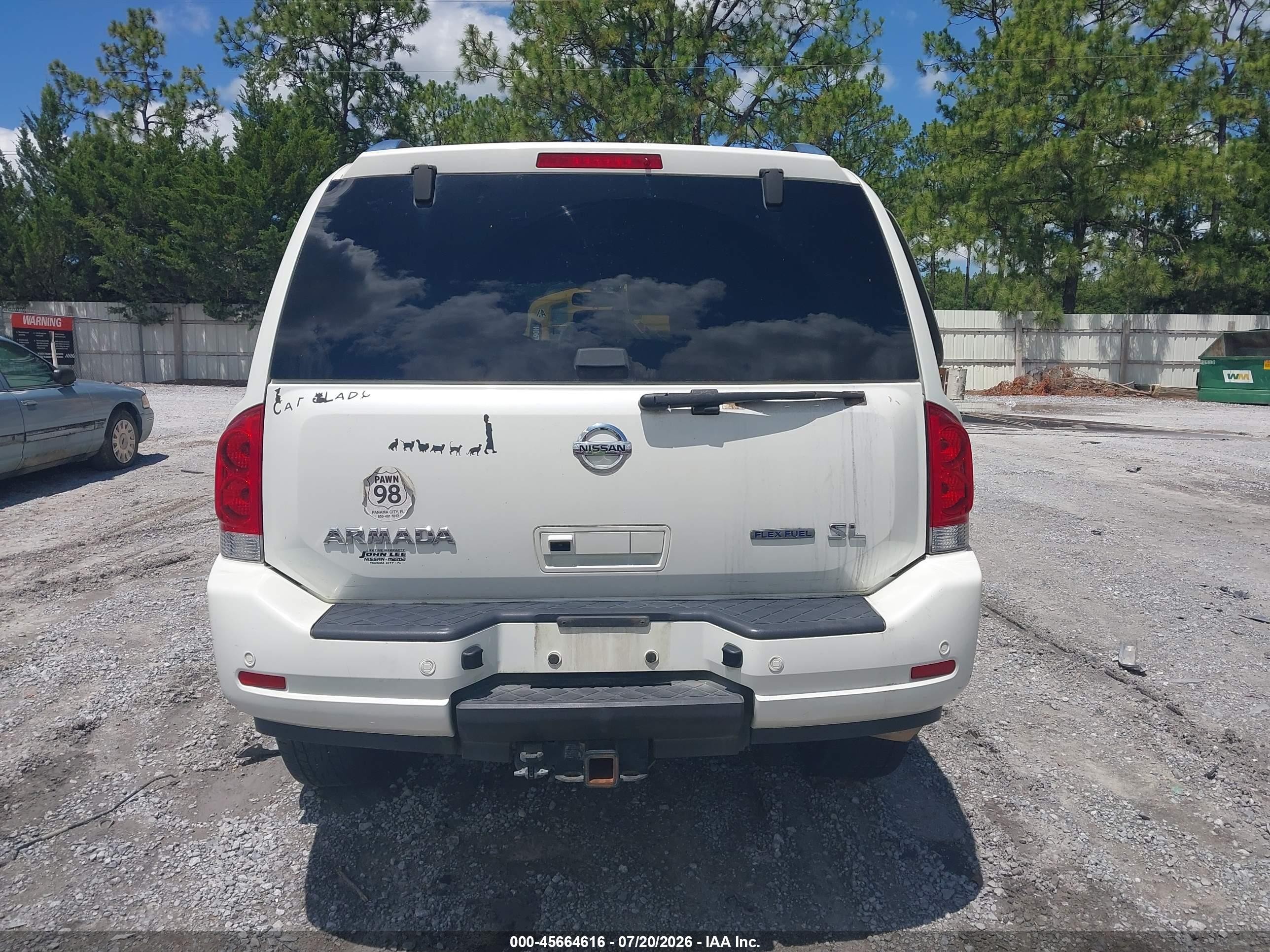 2015 Nissan Armada Sl White vin: 5N1BA0ND8FN619633
