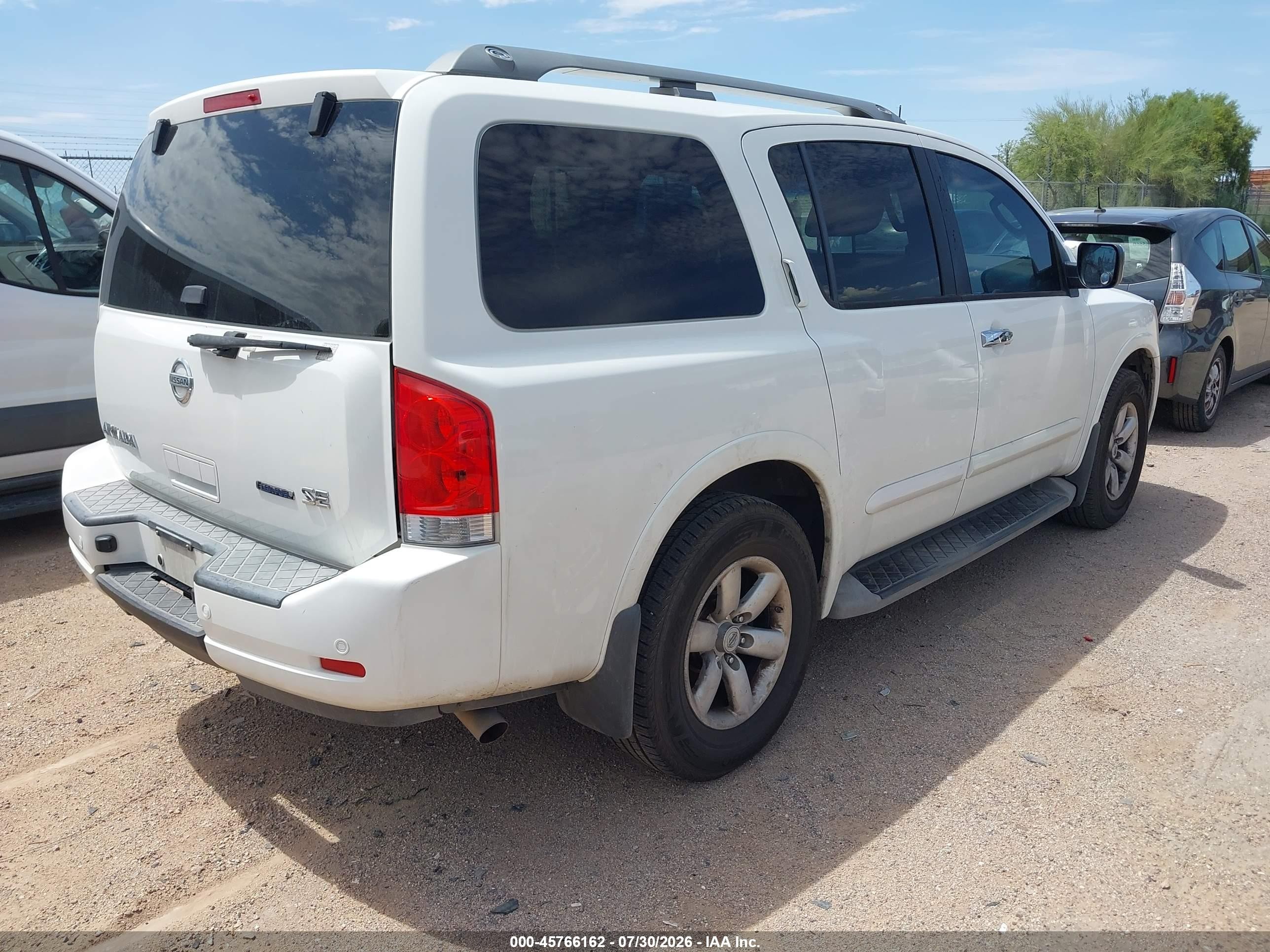 2010 Nissan Armada Se White vin: 5N1BA0ND9AN606589
