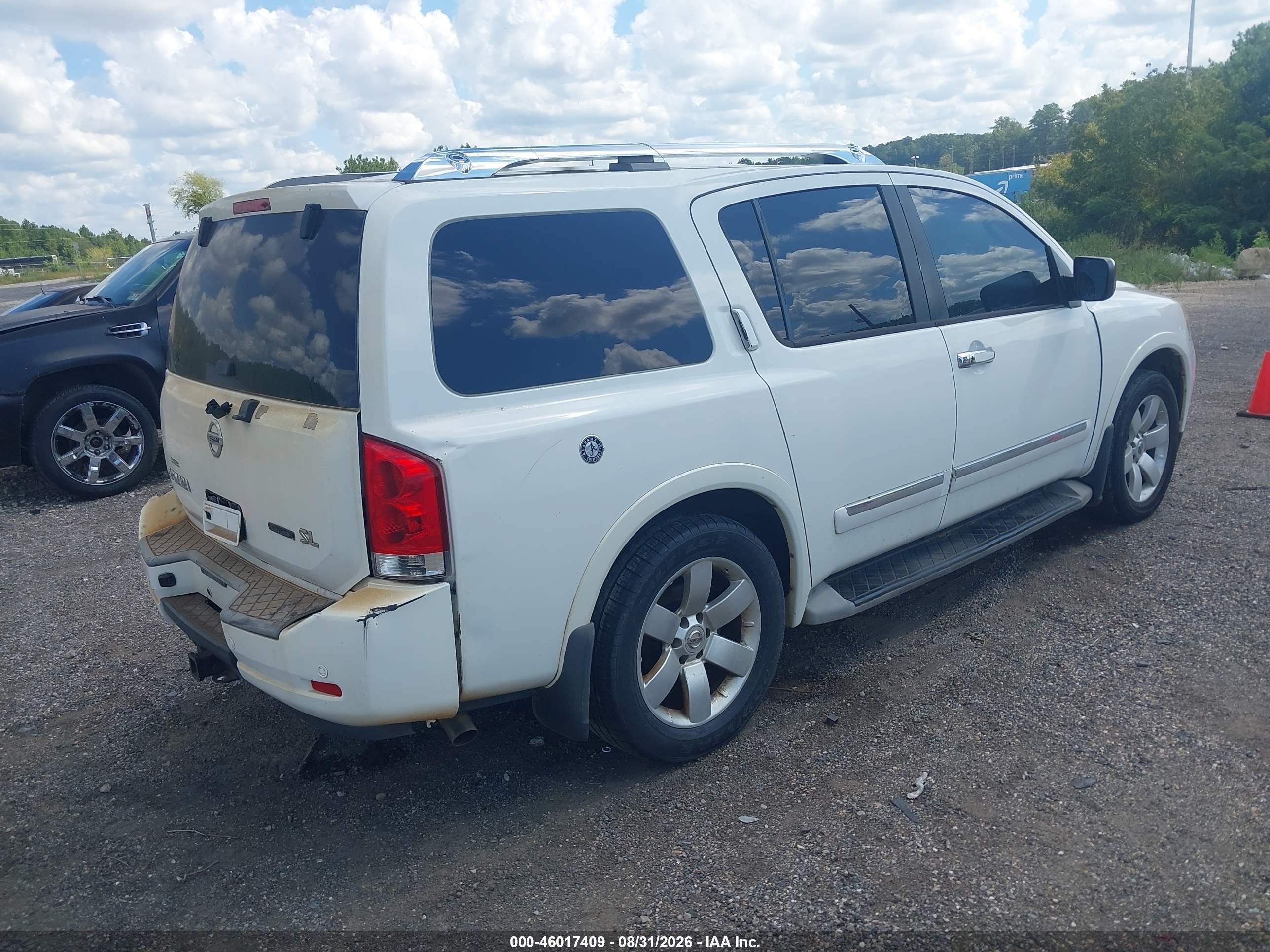 2011 Nissan Armada Sl White vin: 5N1BA0ND9BN613575