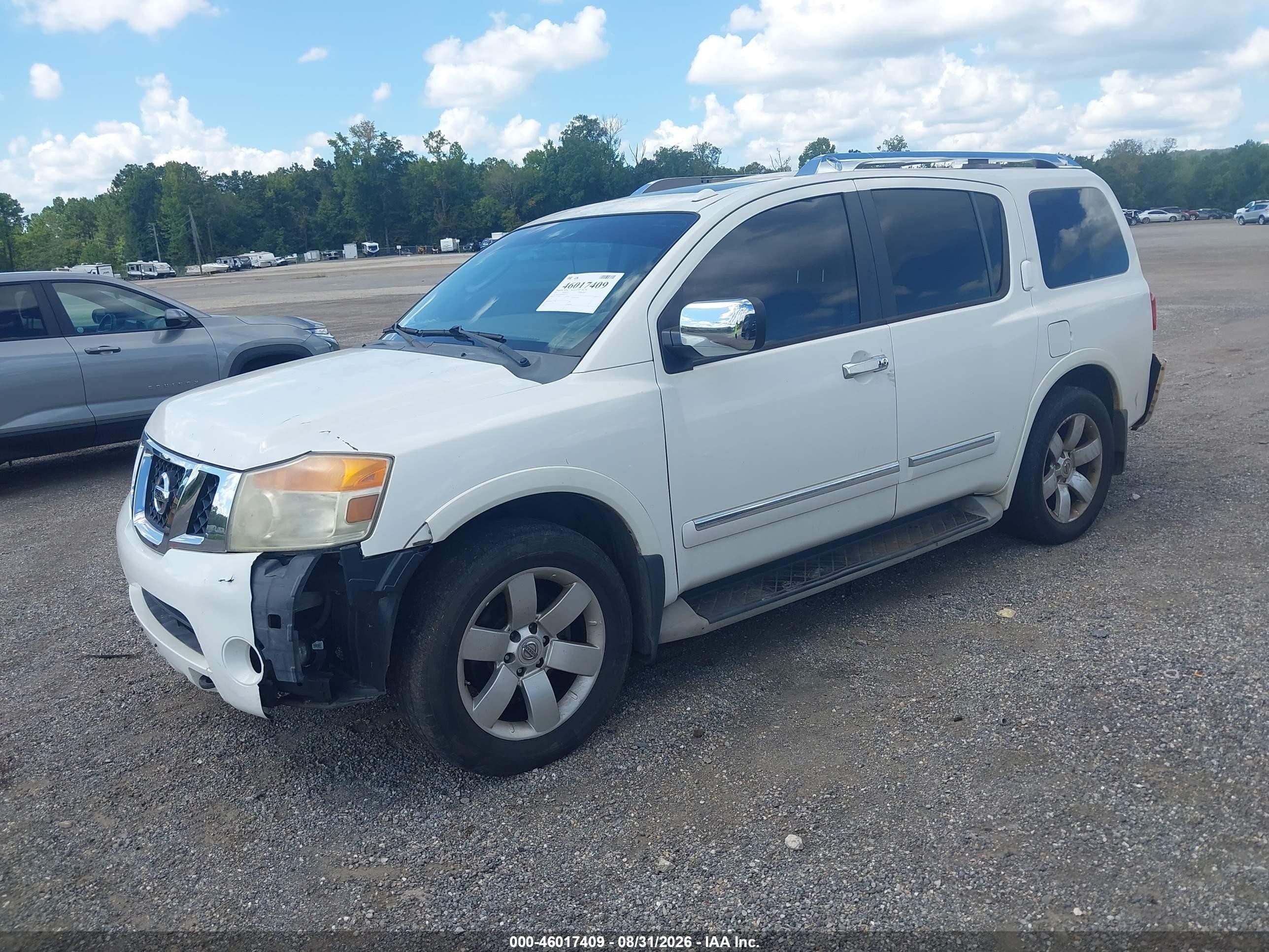 2011 Nissan Armada Sl White vin: 5N1BA0ND9BN613575