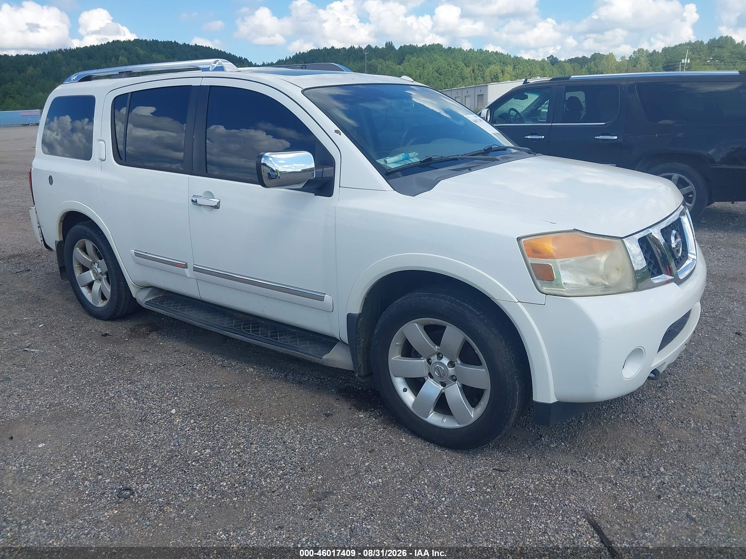 2011 Nissan Armada Sl White vin: 5N1BA0ND9BN613575