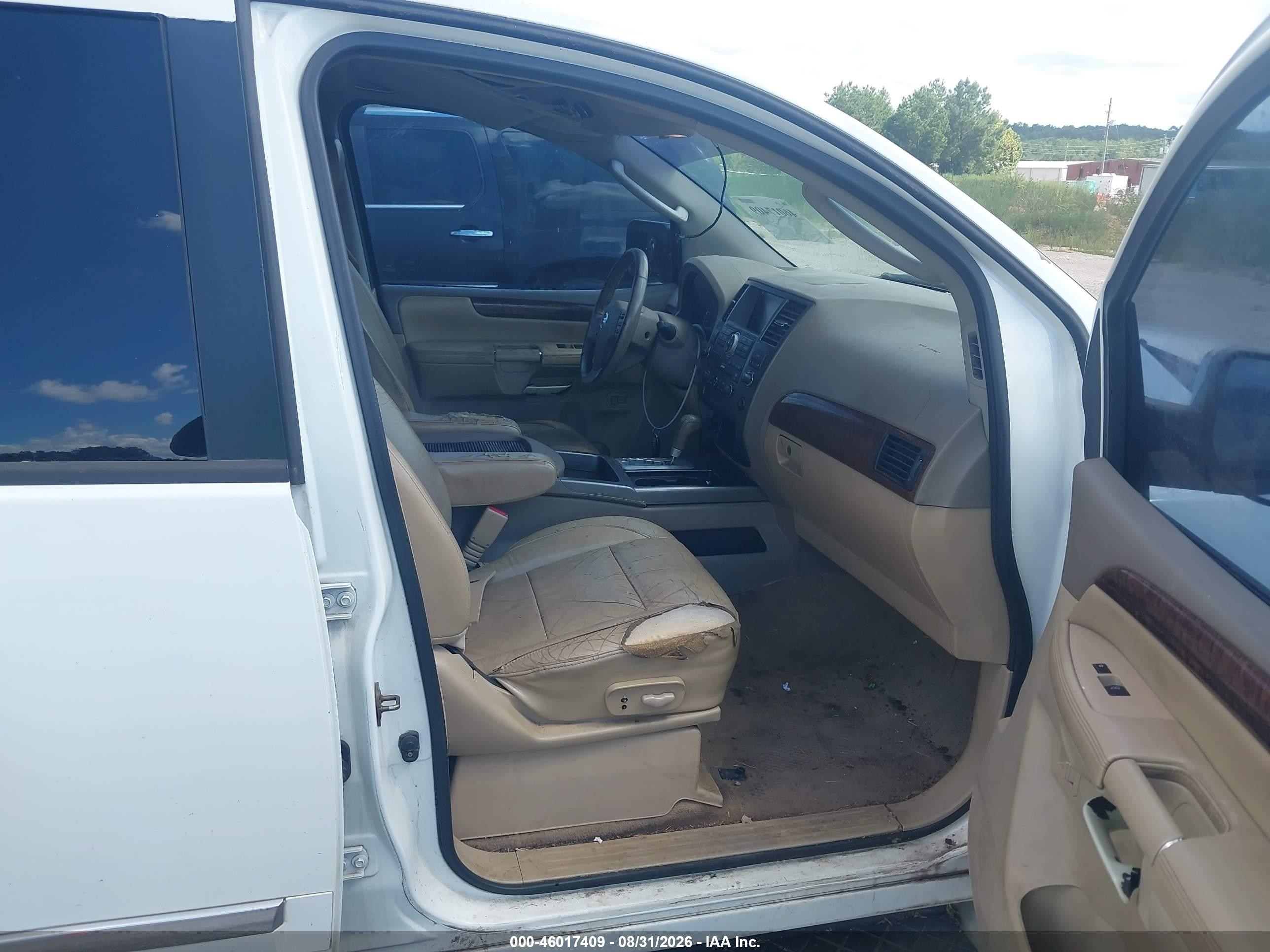2011 Nissan Armada Sl White vin: 5N1BA0ND9BN613575