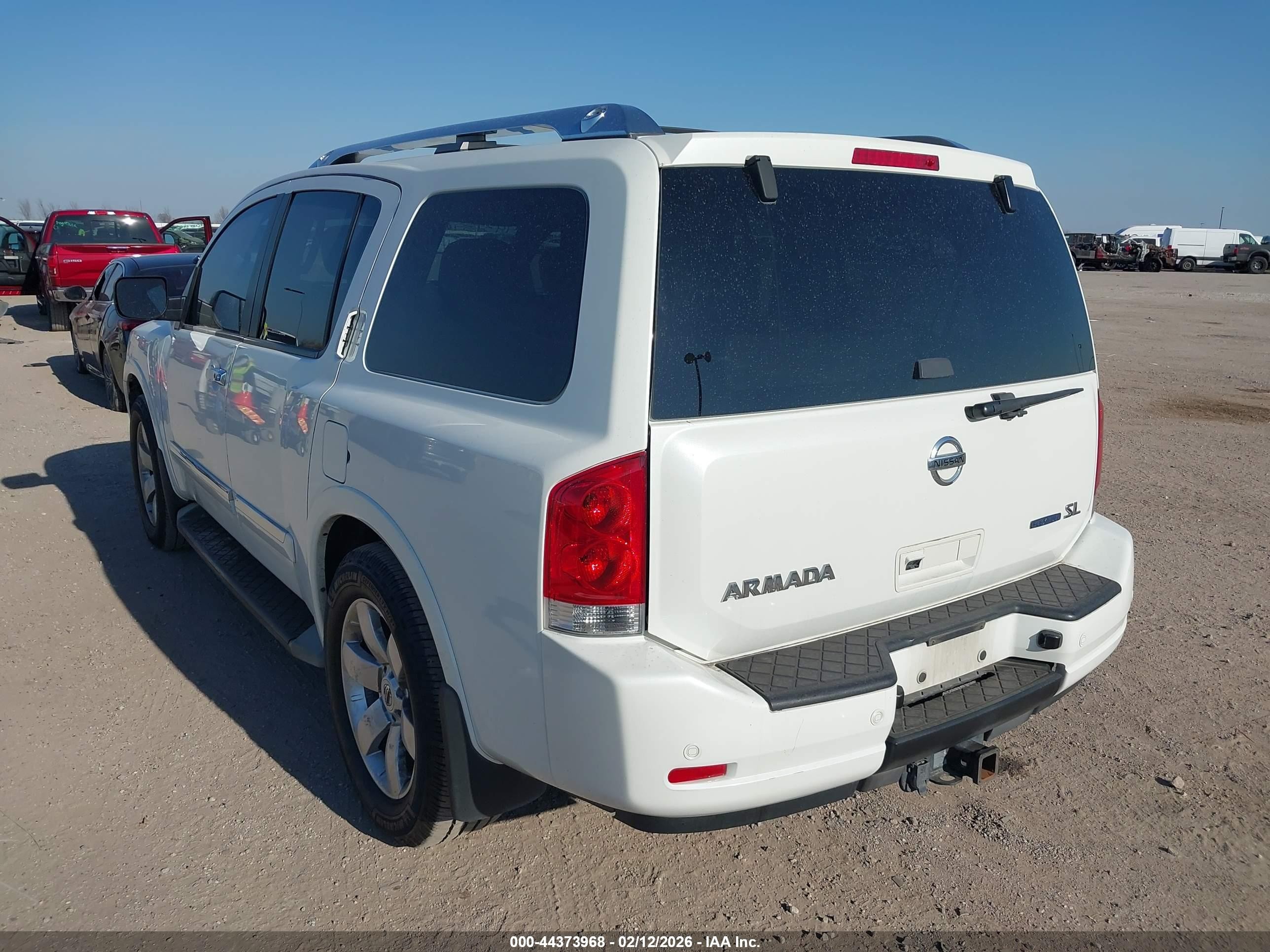 2013 Nissan Armada Sl White vin: 5N1BA0ND9DN612221
