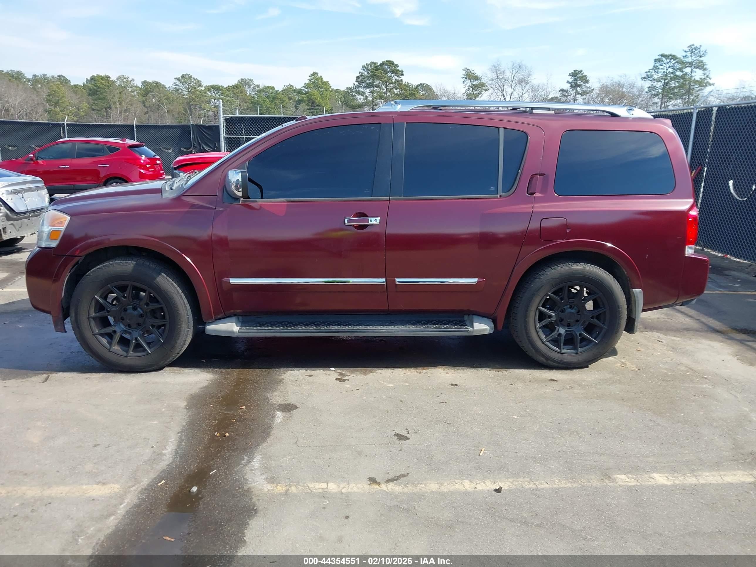 2010 Nissan Armada Titanium Burgundy vin: 5N1BA0NDXAN621716