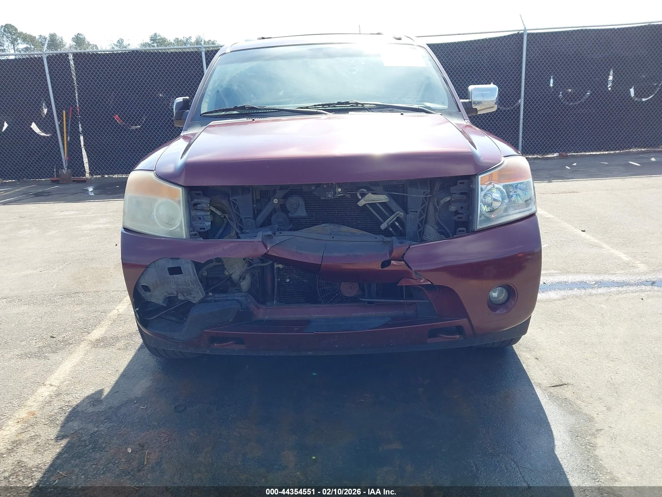 2010 Nissan Armada Titanium Burgundy vin: 5N1BA0NDXAN621716