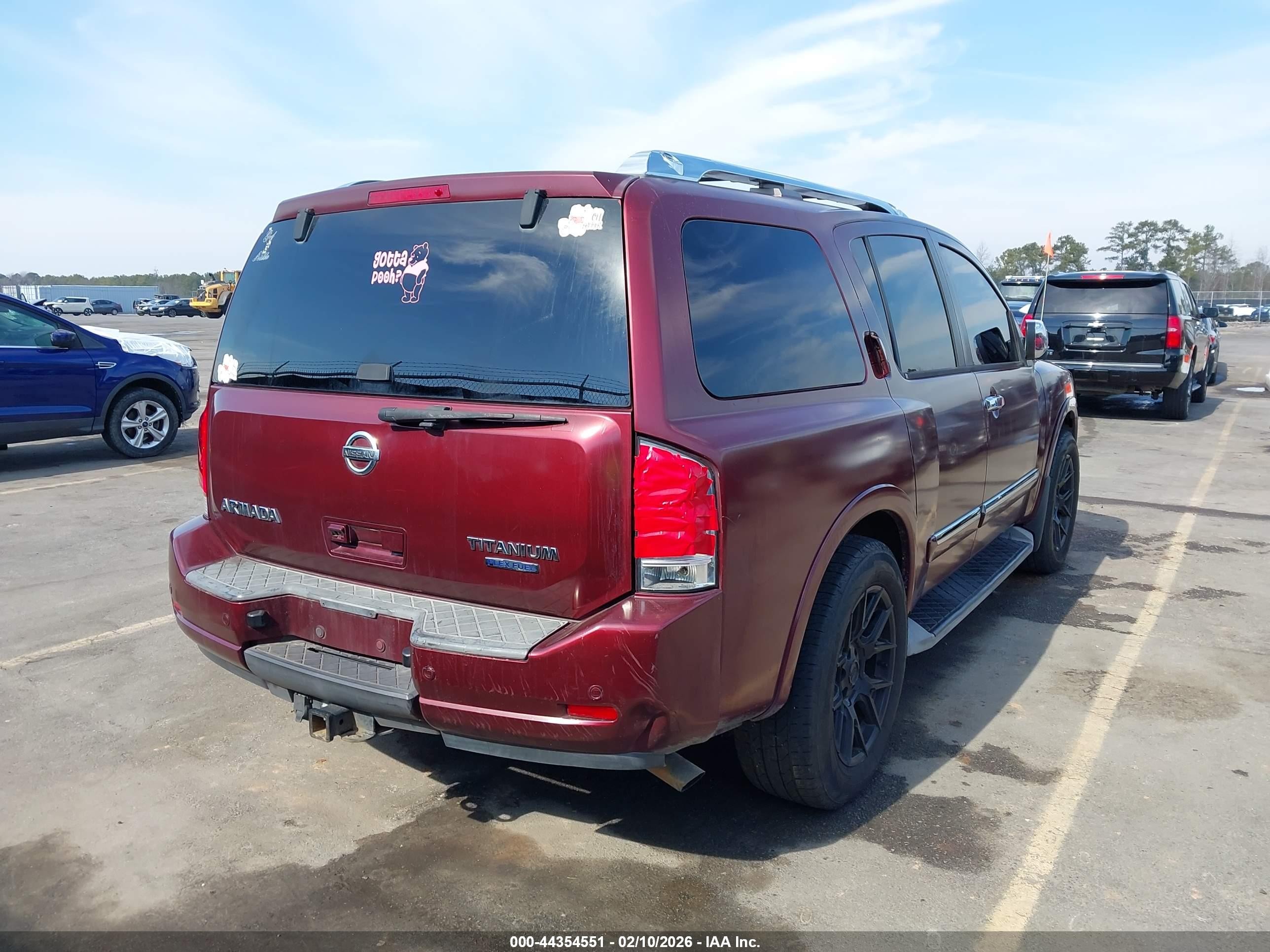 2010 Nissan Armada Titanium Burgundy vin: 5N1BA0NDXAN621716