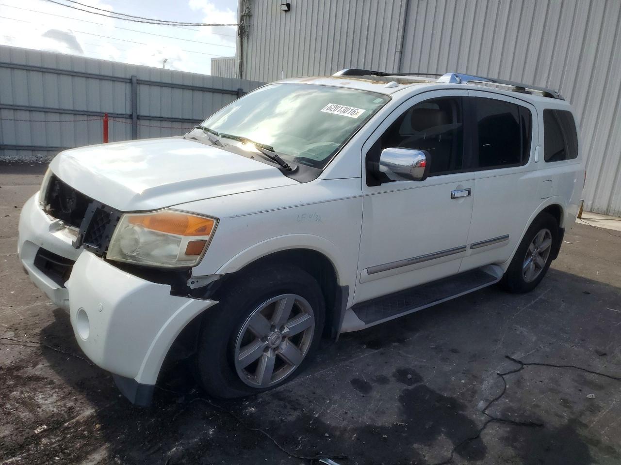 2013 Nissan Armada Sv White vin: 5N1BA0NDXDN614768