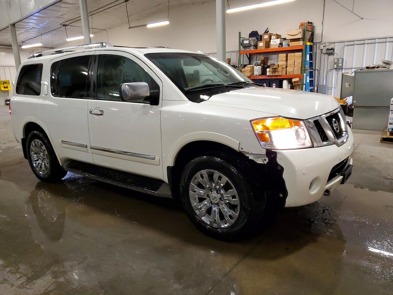 2015 Nissan Armada Platinum Белый vin: 5N1BA0NE0FN603791