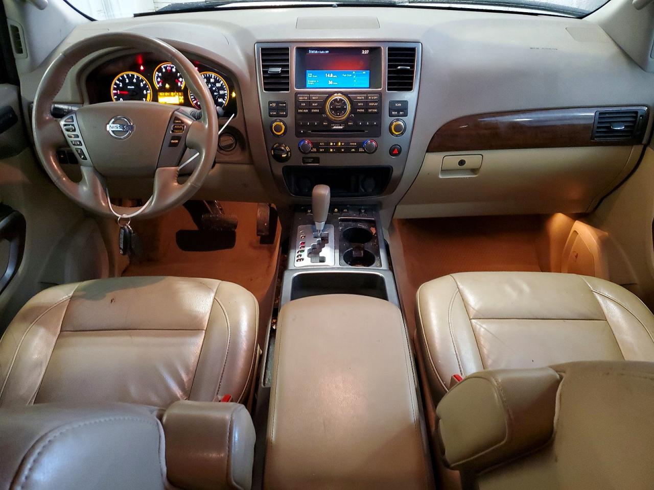 2015 Nissan Armada Platinum Белый vin: 5N1BA0NE0FN603791