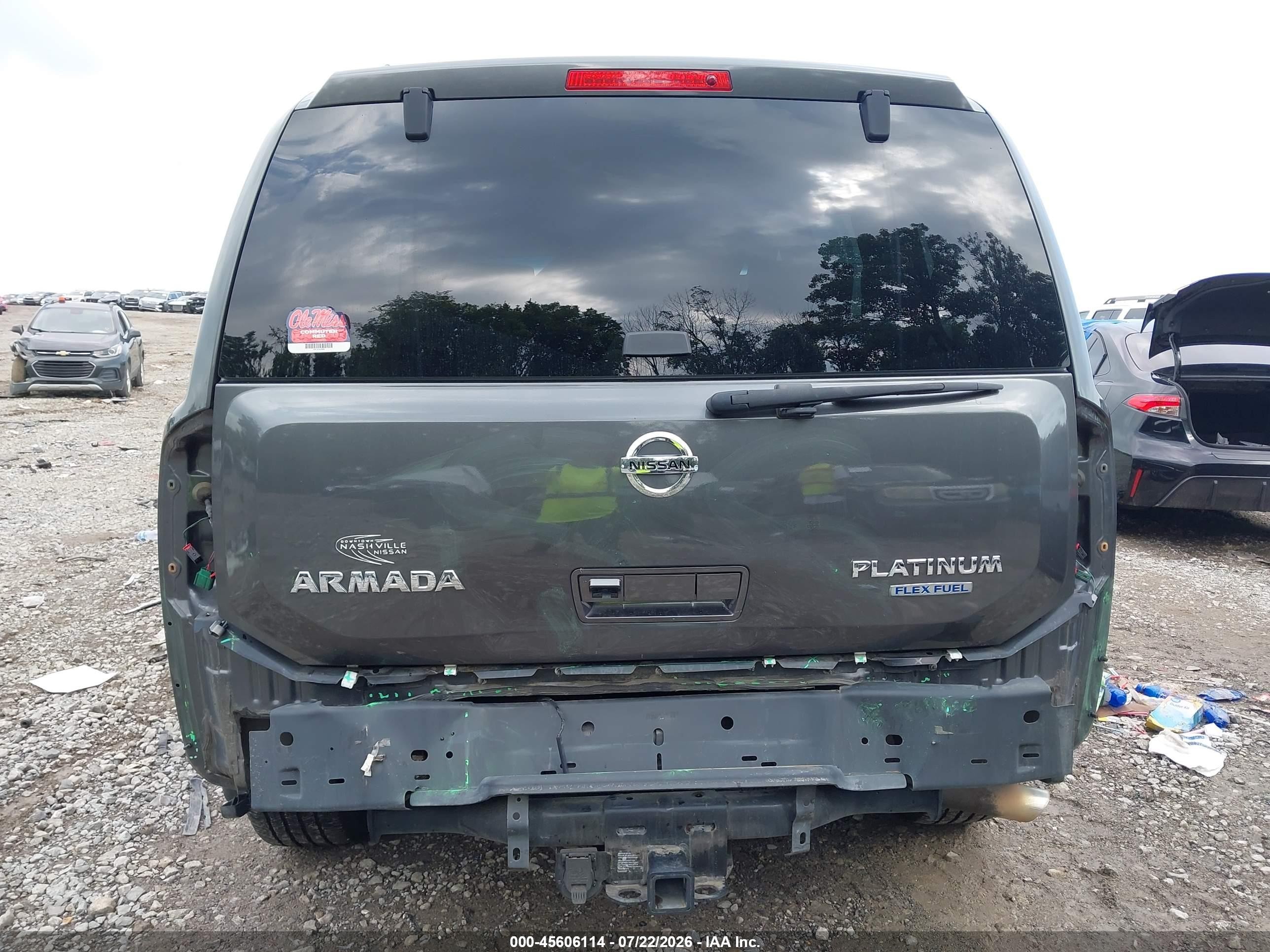 2011 Nissan Armada Platinum Gray vin: 5N1BA0NE1BN617208