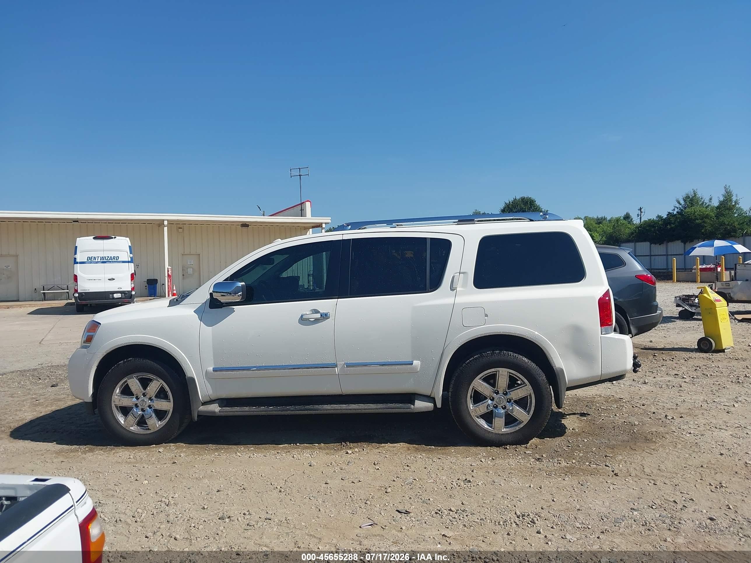 2012 Nissan Armada Platinum White vin: 5N1BA0NE2CN613640