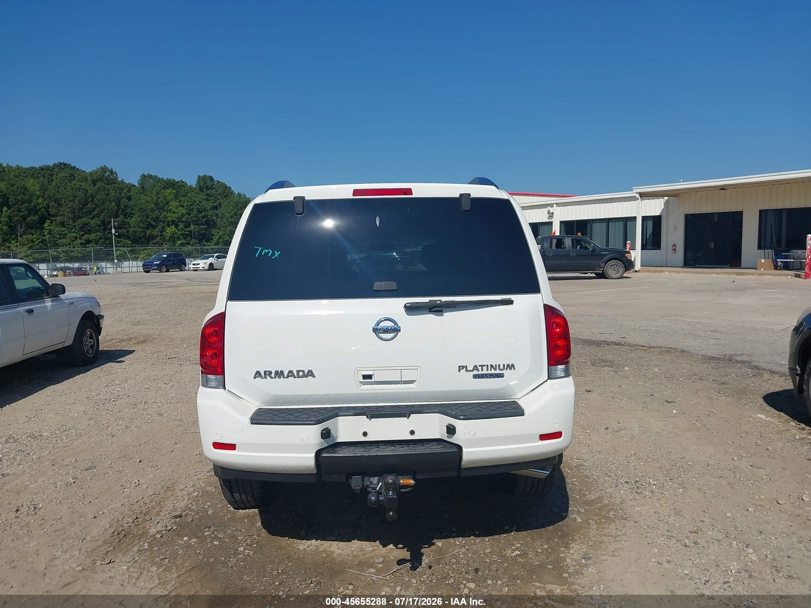 2012 Nissan Armada Platinum White vin: 5N1BA0NE2CN613640