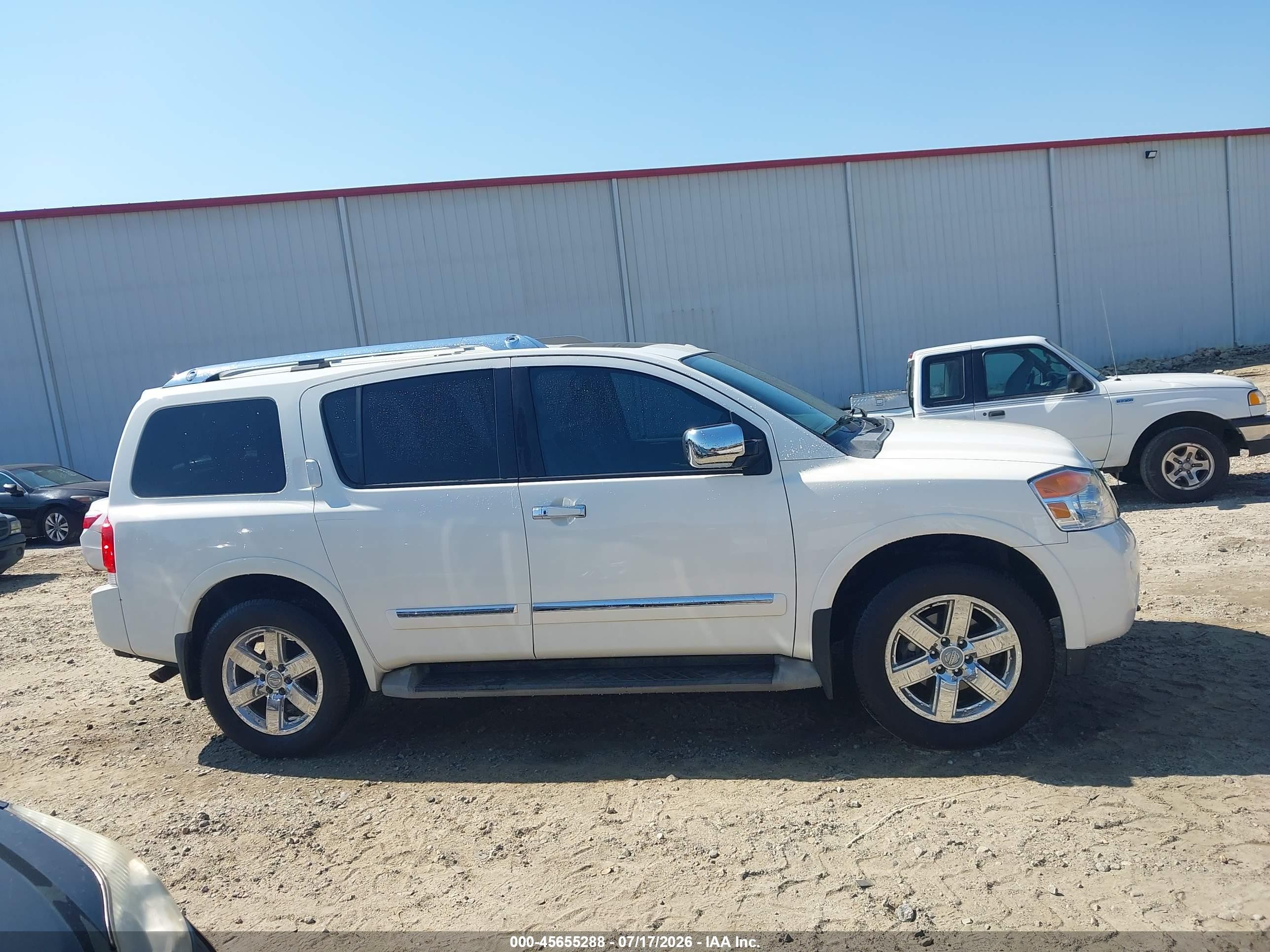 2012 Nissan Armada Platinum White vin: 5N1BA0NE2CN613640