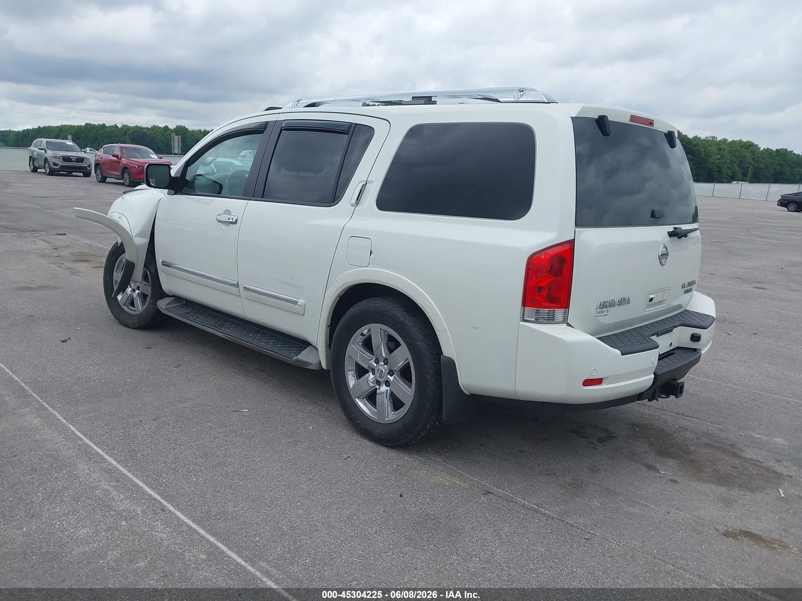 2013 Nissan Armada Platinum White vin: 5N1BA0NE2DN612702