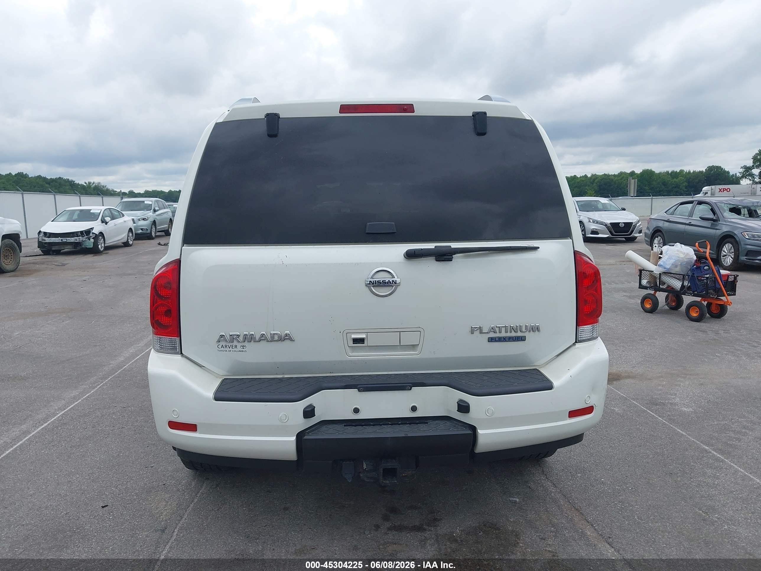 2013 Nissan Armada Platinum White vin: 5N1BA0NE2DN612702