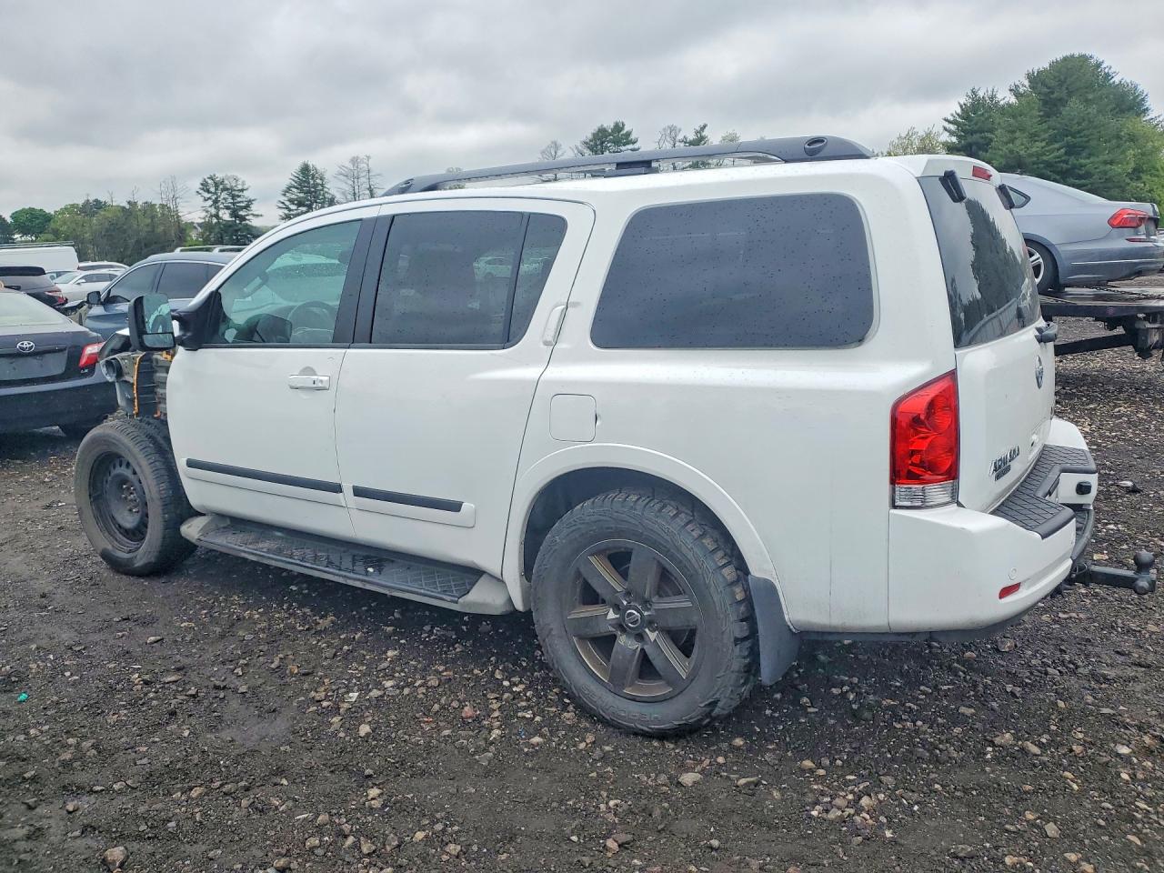 2014 Nissan Armada Platinum White vin: 5N1BA0NE3EN601483