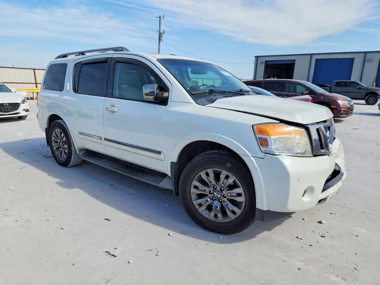 2015 Nissan Armada Platinum White vin: 5N1BA0NE4FN610307