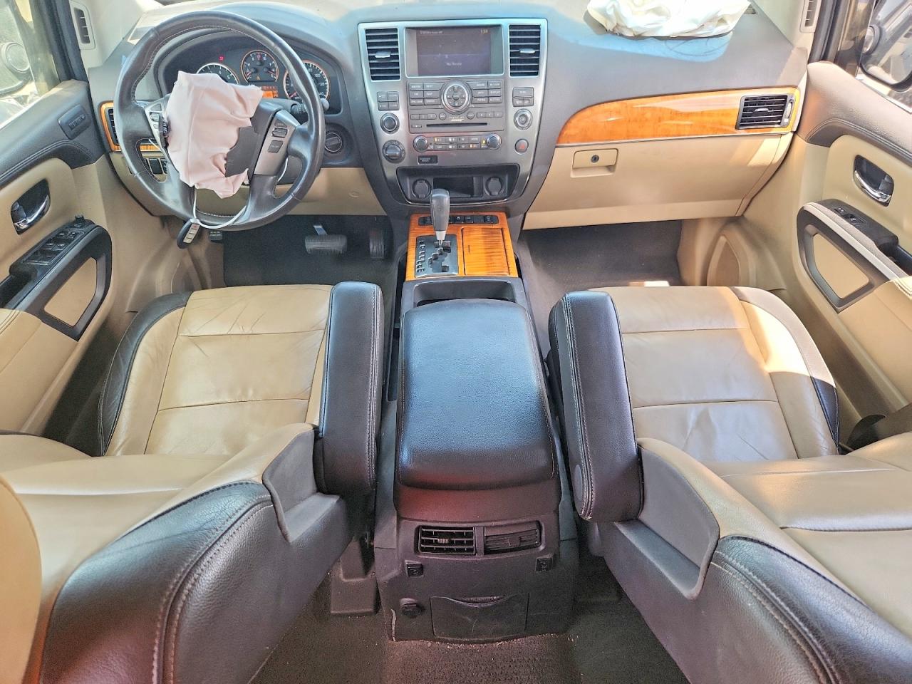 2015 Nissan Armada Platinum White vin: 5N1BA0NE4FN610307
