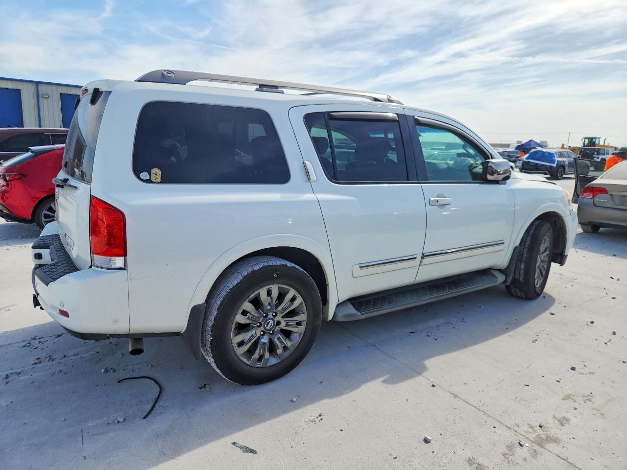 2015 Nissan Armada Platinum White vin: 5N1BA0NE4FN610307