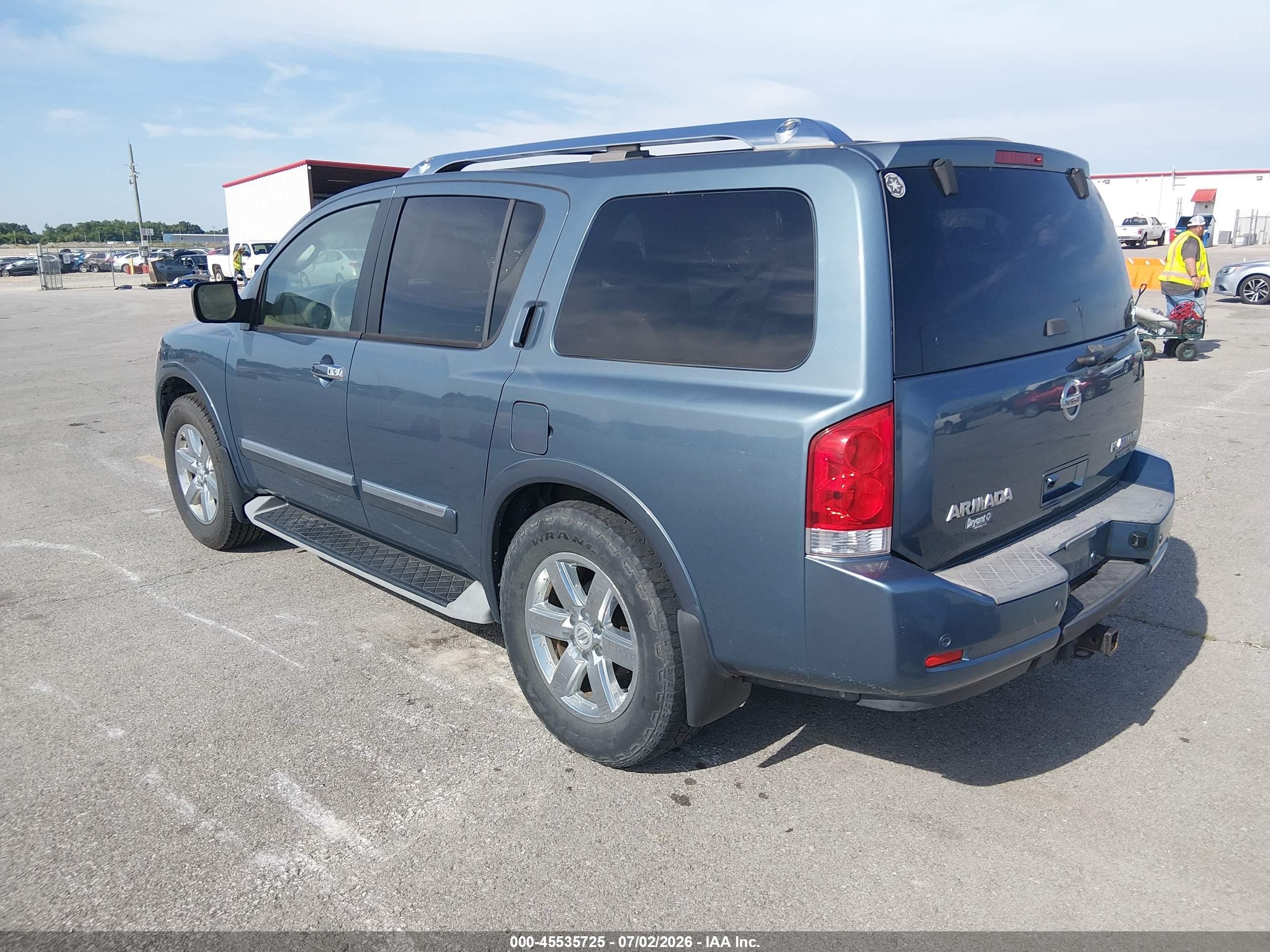 2011 Nissan Armada Platinum Синий vin: 5N1BA0NE5BN608382