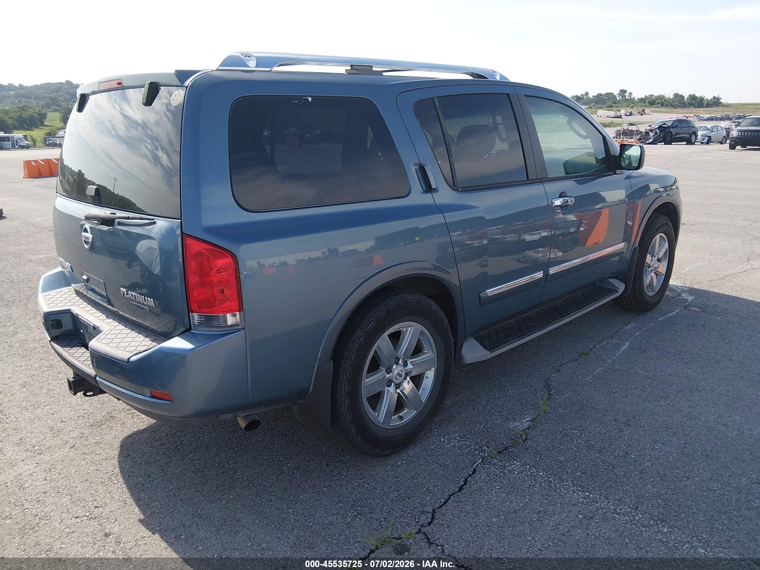 2011 Nissan Armada Platinum Синий vin: 5N1BA0NE5BN608382