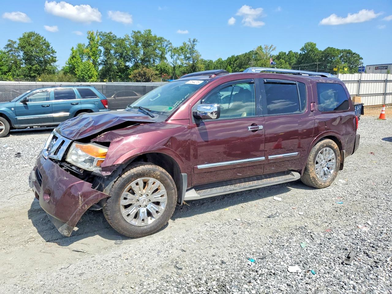 2015 Nissan Armada Platinum Maroon vin: 5N1BA0NE5FN613099