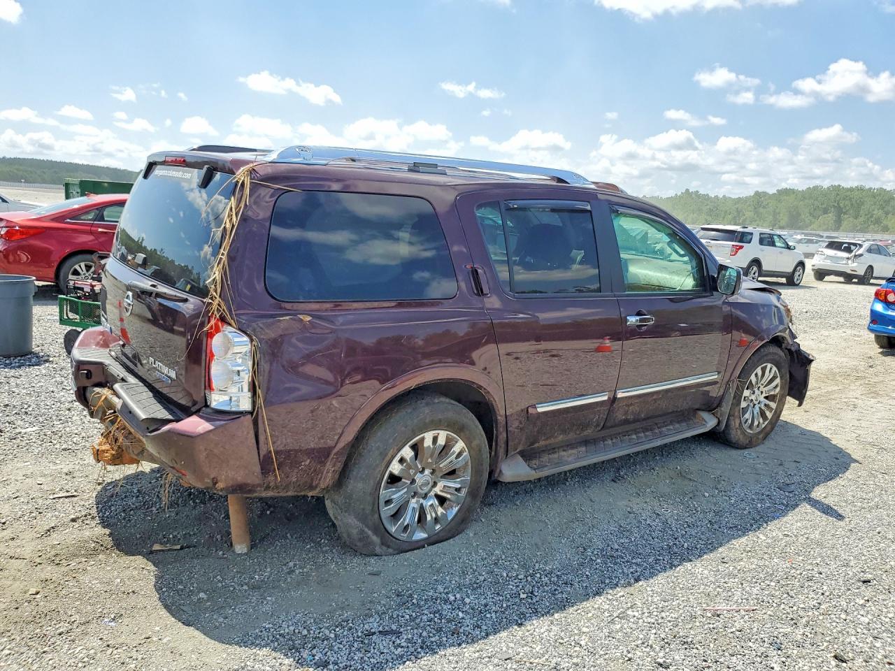 2015 Nissan Armada Platinum Maroon vin: 5N1BA0NE5FN613099