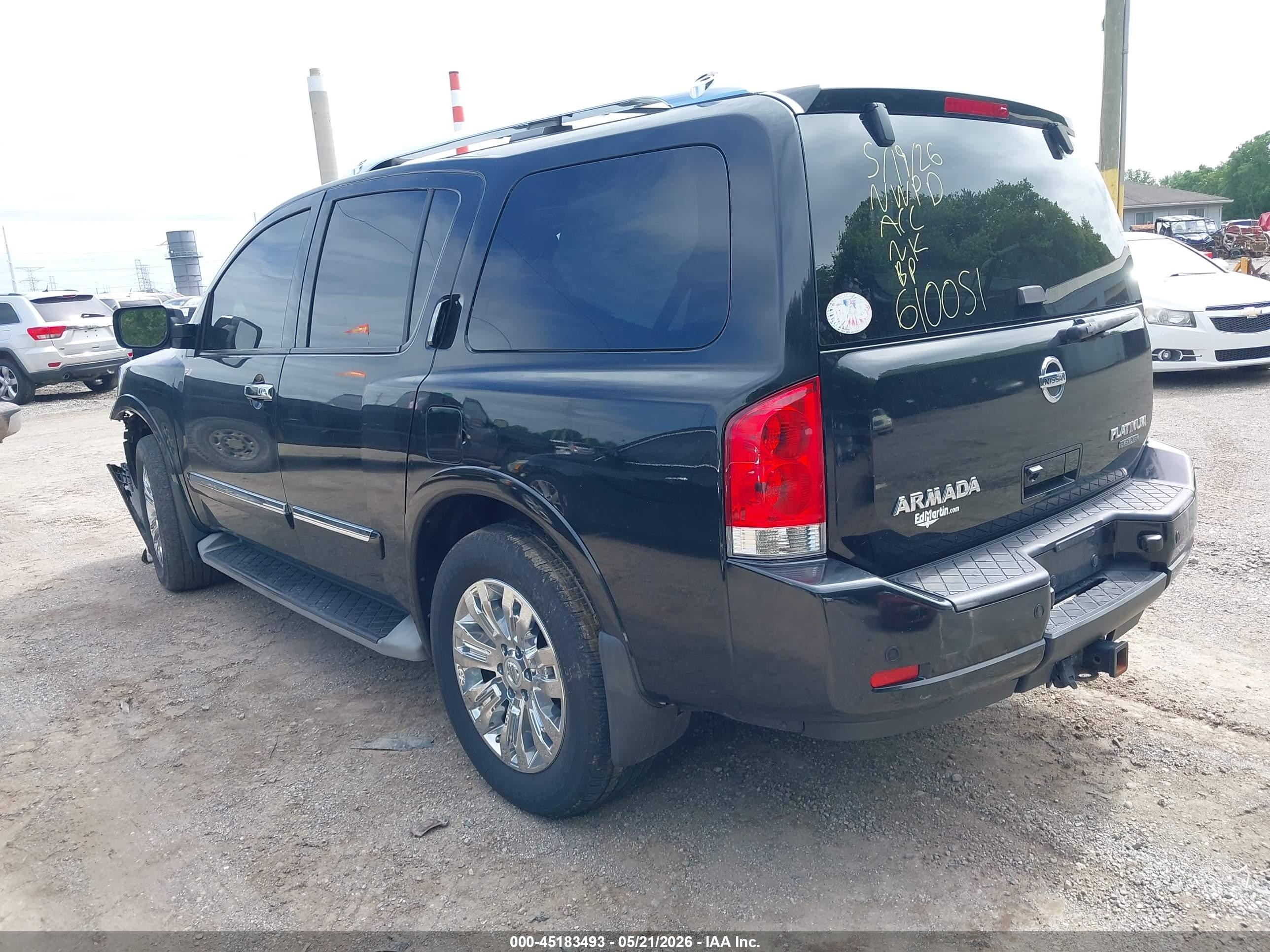 2015 Nissan Armada Platinum Black vin: 5N1BA0NE6FN610051