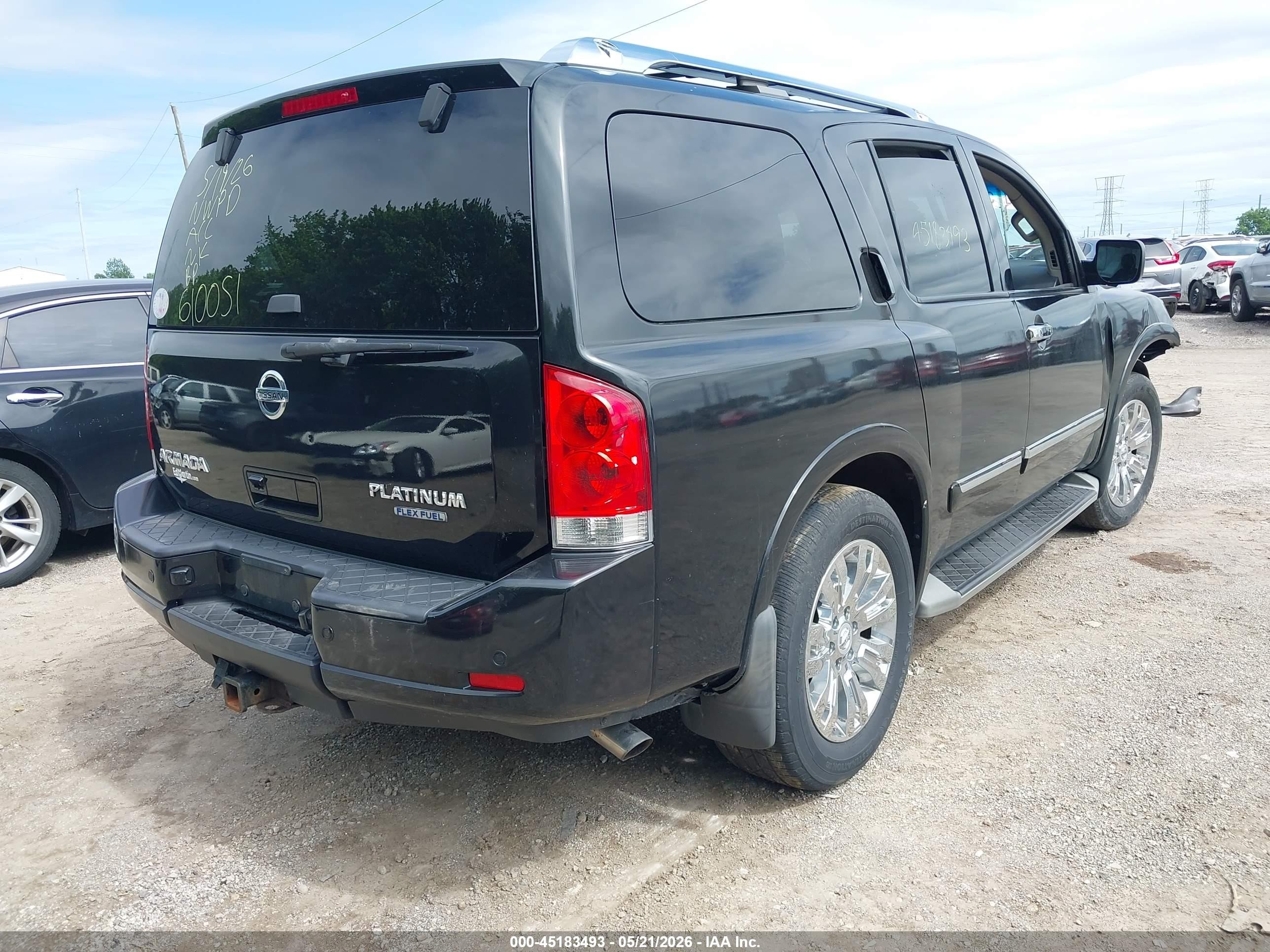 2015 Nissan Armada Platinum Black vin: 5N1BA0NE6FN610051