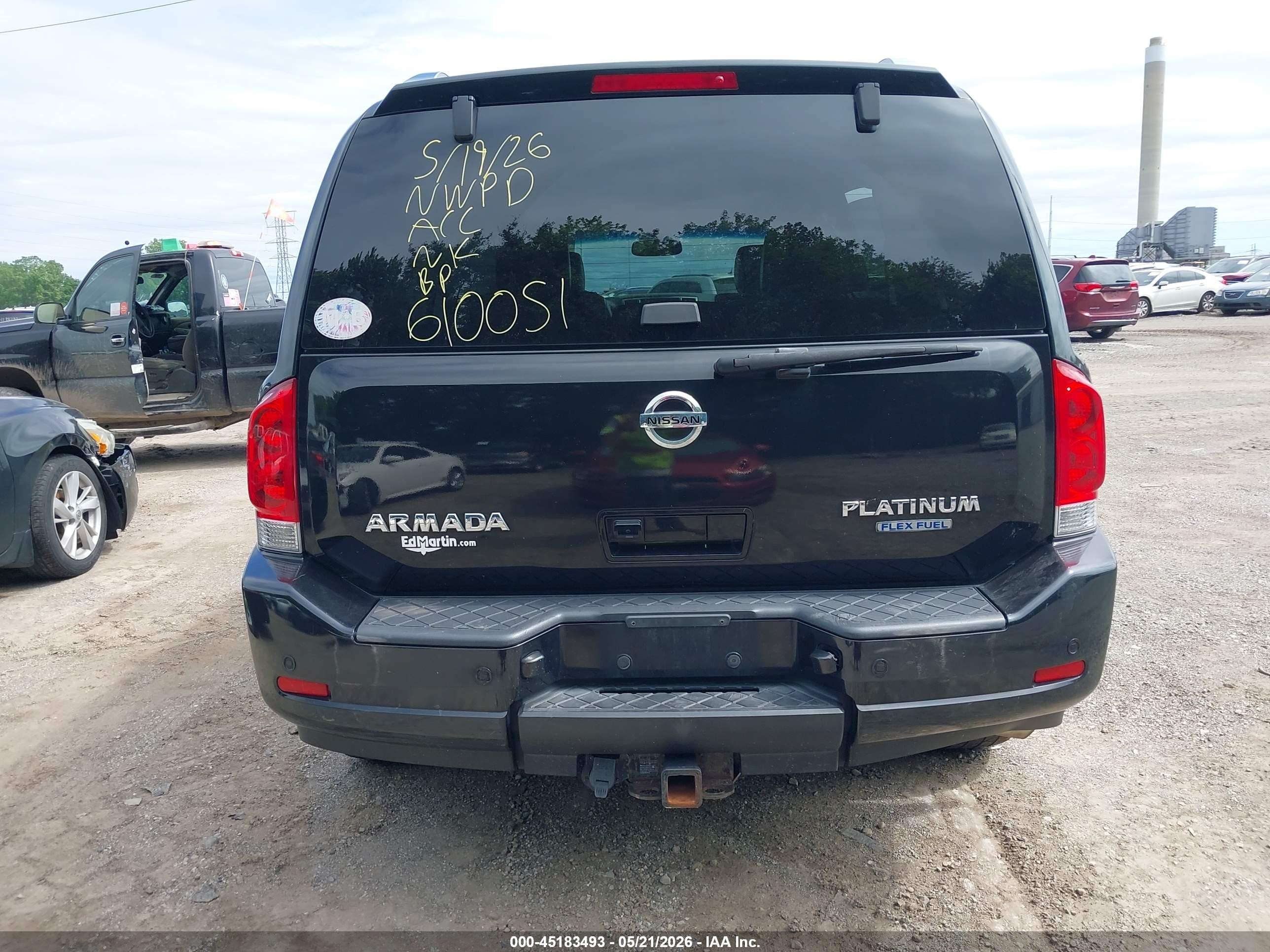 2015 Nissan Armada Platinum Black vin: 5N1BA0NE6FN610051