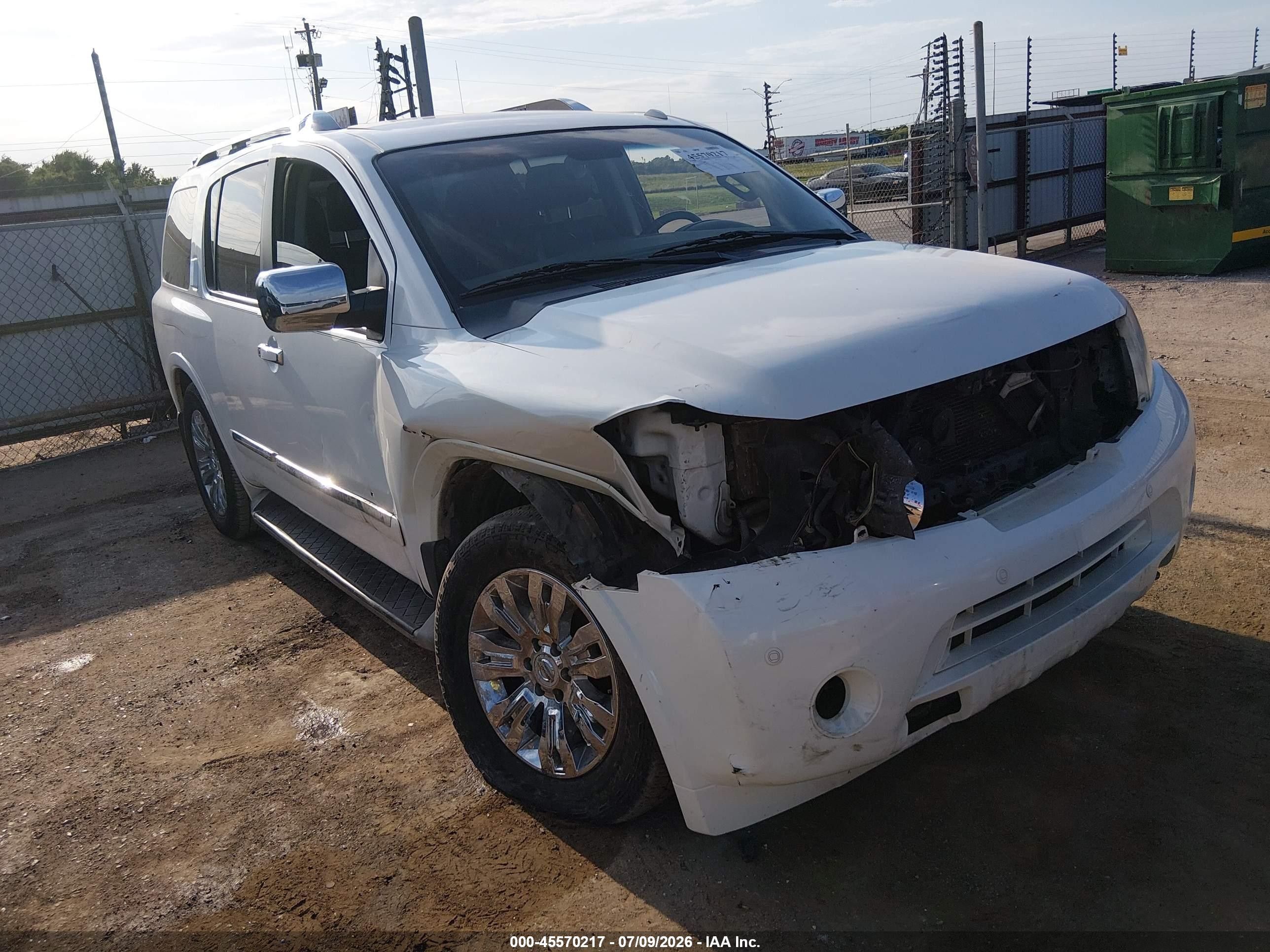 2015 Nissan Armada Platinum Белый vin: 5N1BA0NE8FN608401