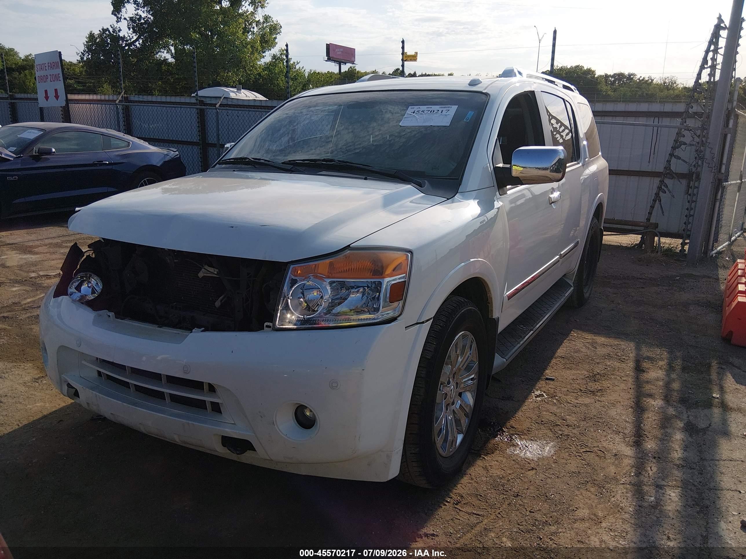 2015 Nissan Armada Platinum Белый vin: 5N1BA0NE8FN608401