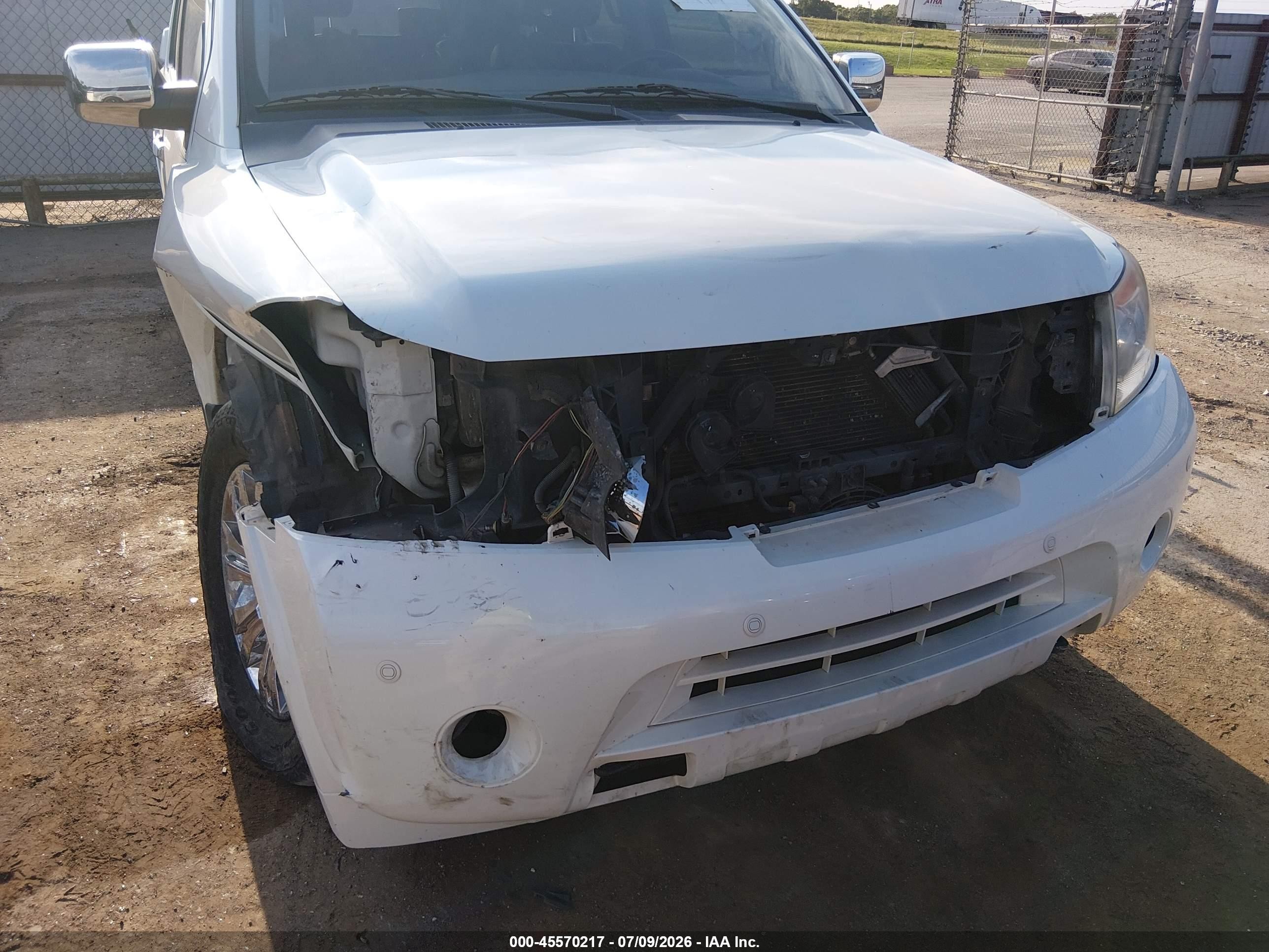 2015 Nissan Armada Platinum Белый vin: 5N1BA0NE8FN608401