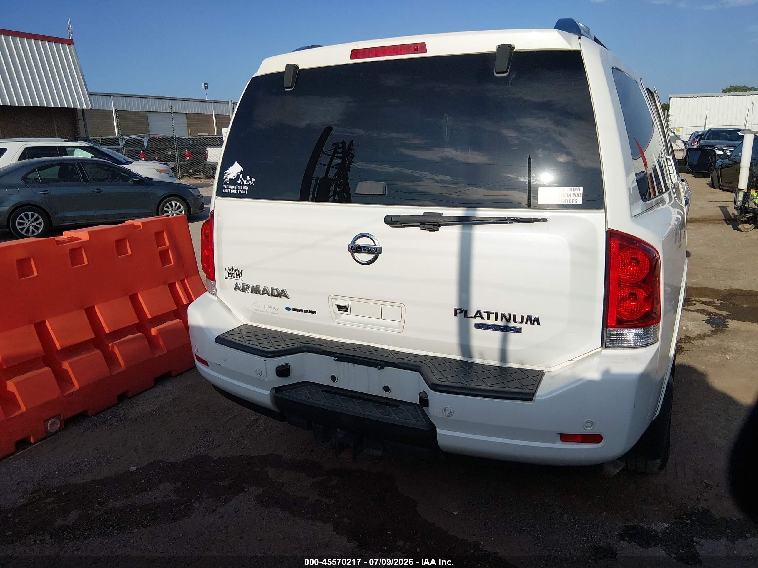 2015 Nissan Armada Platinum Белый vin: 5N1BA0NE8FN608401