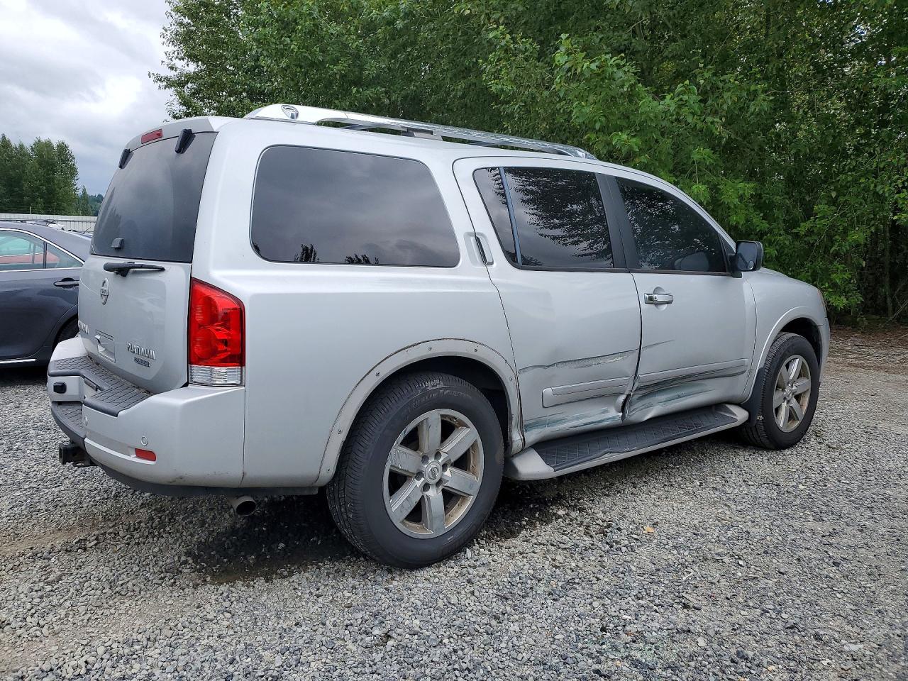 2012 Nissan Armada Platinum Silver vin: 5N1BA0NEXCN618715