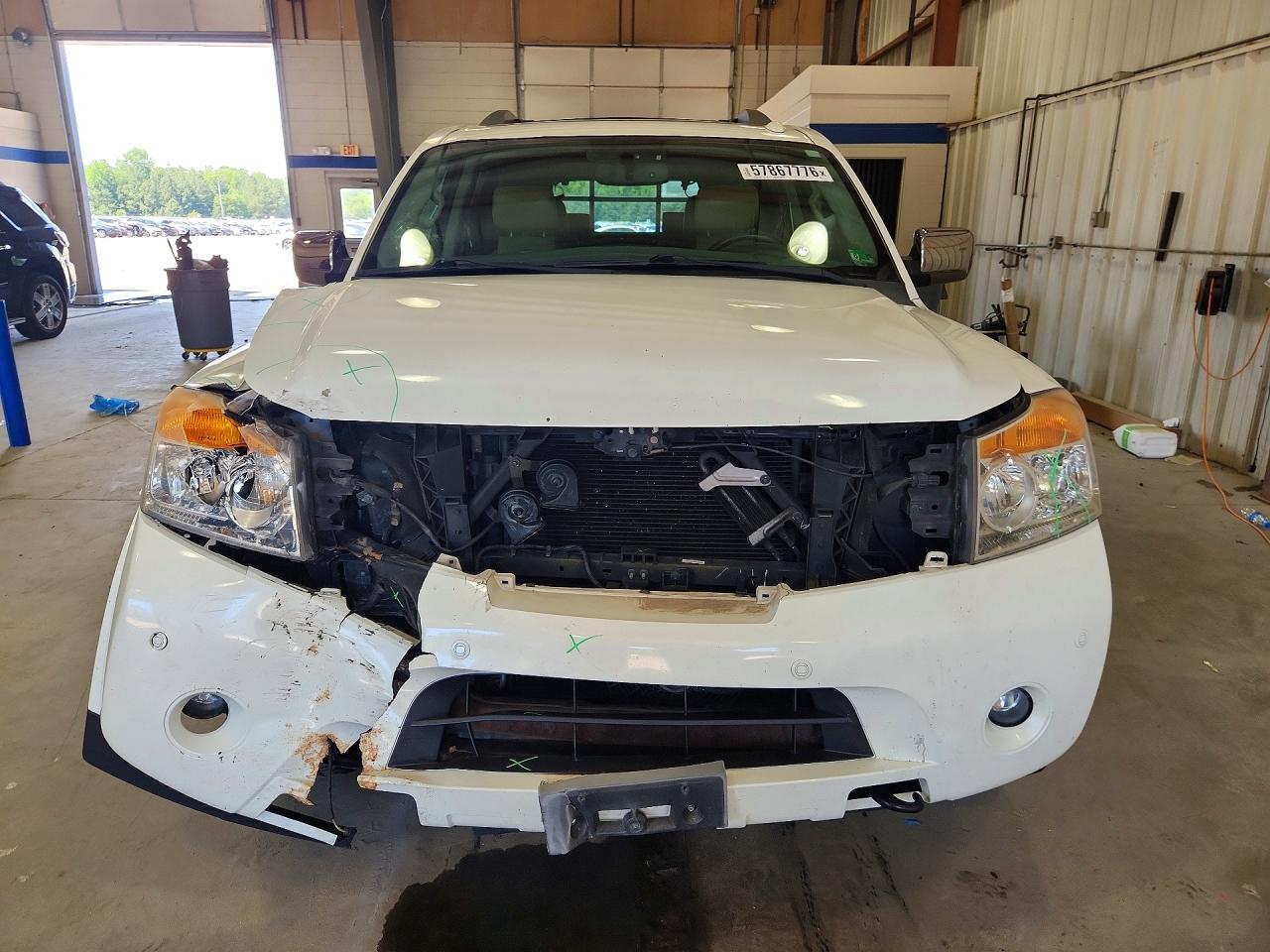 2015 Nissan Armada Platinum White vin: 5N1BA0NEXFN613499