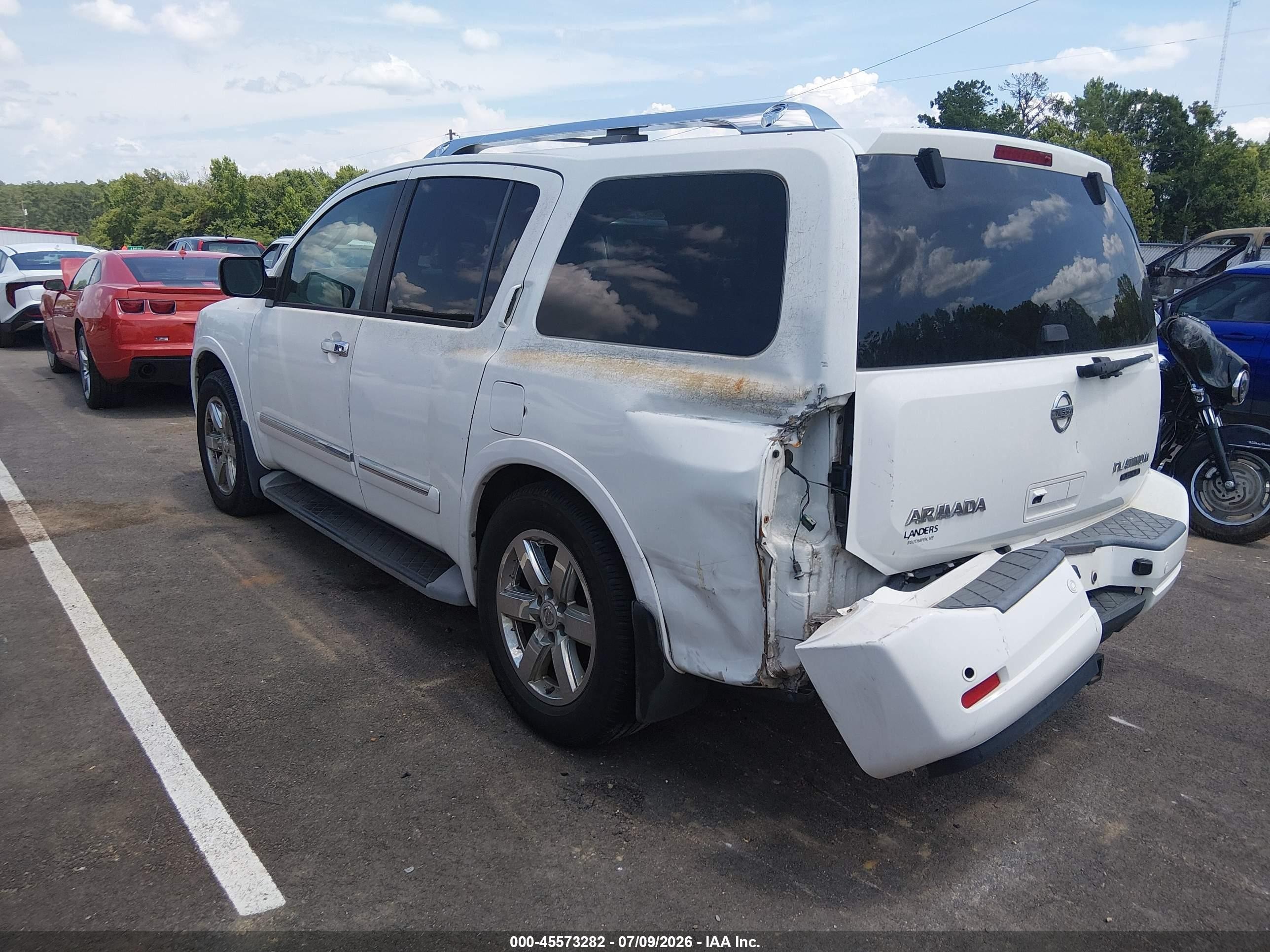 2010 Nissan Armada Platinum White vin: 5N1BA0NF0AN601427