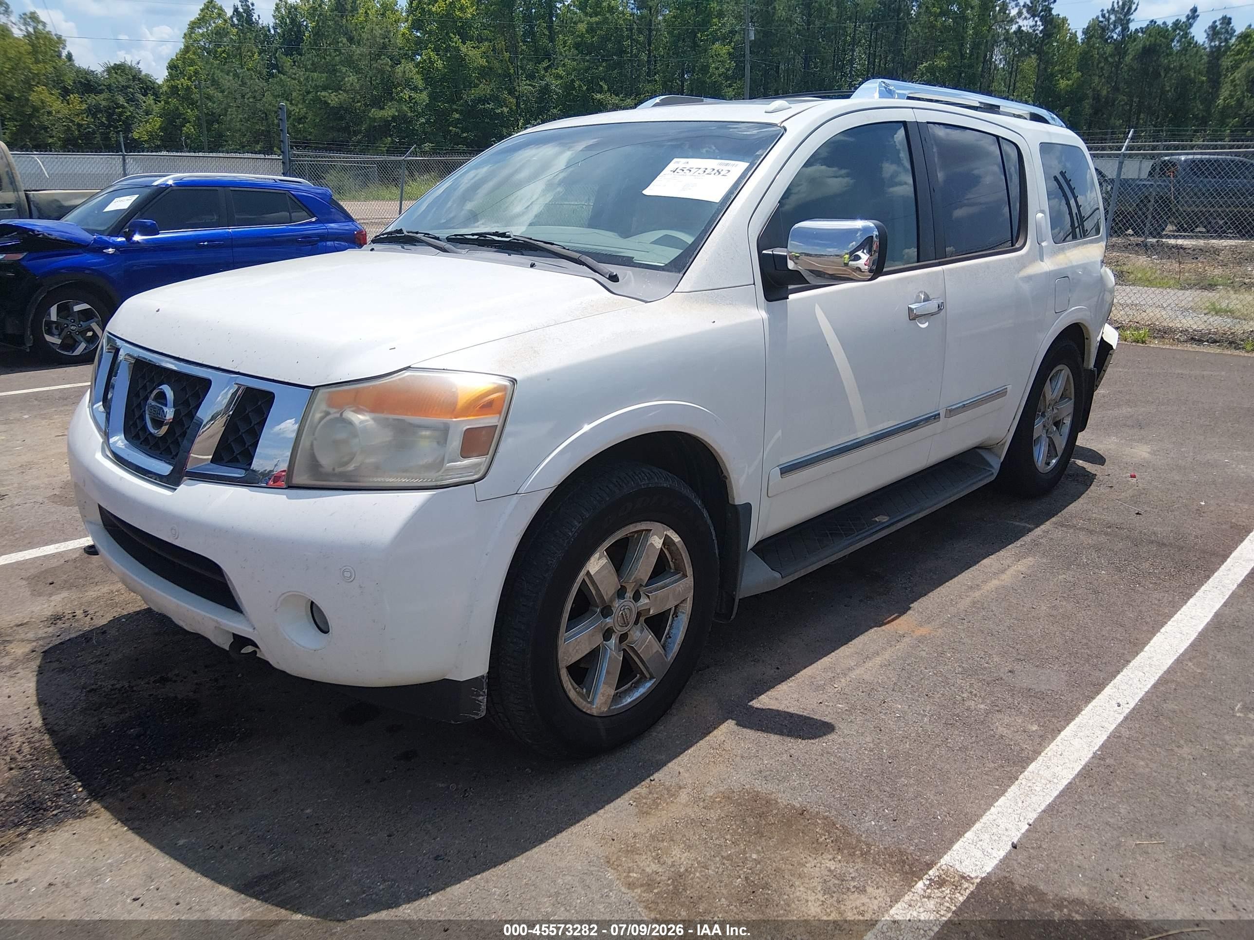 2010 Nissan Armada Platinum White vin: 5N1BA0NF0AN601427