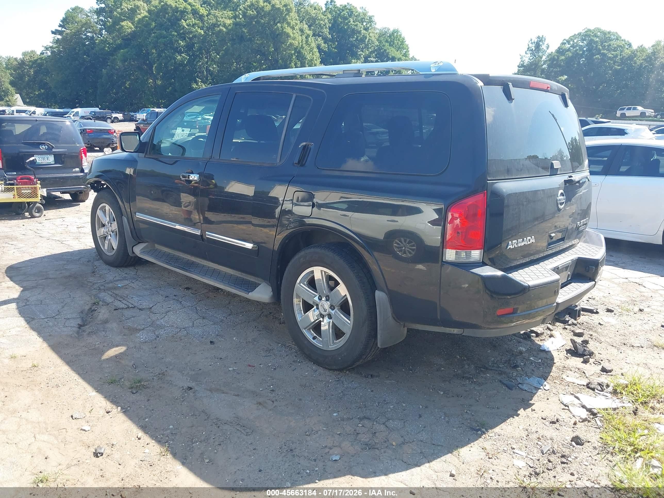 2012 Nissan Armada Platinum Black vin: 5N1BA0NF1CN618952