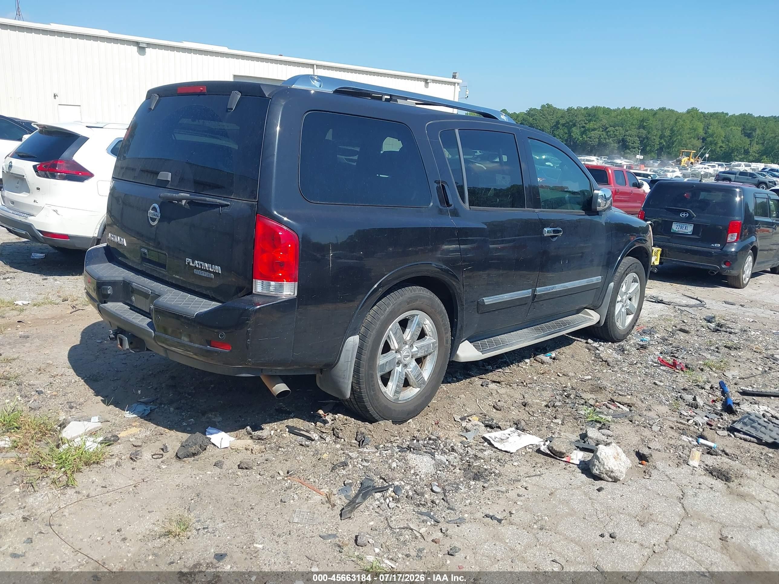 2012 Nissan Armada Platinum Black vin: 5N1BA0NF1CN618952