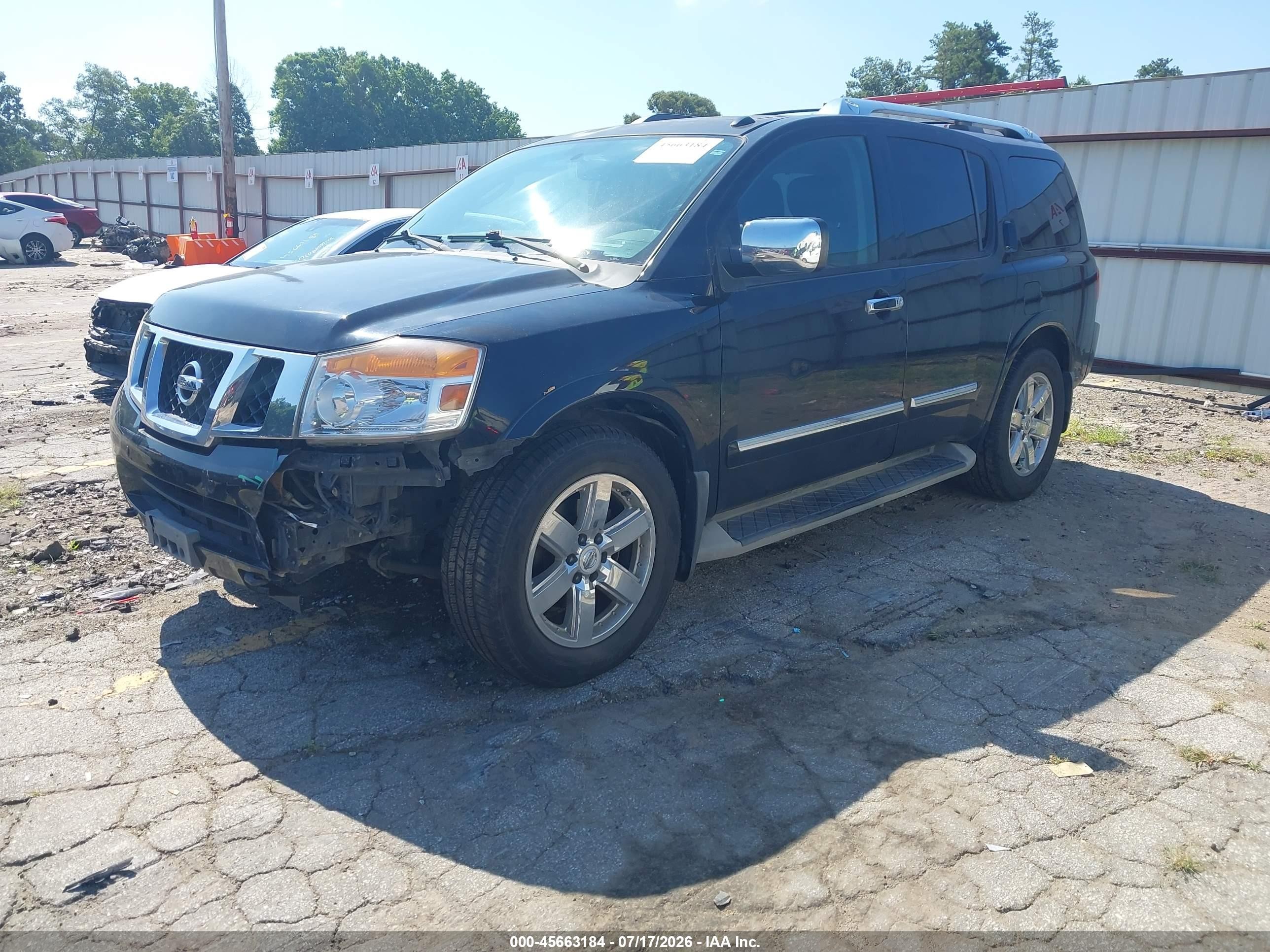 2012 Nissan Armada Platinum Black vin: 5N1BA0NF1CN618952