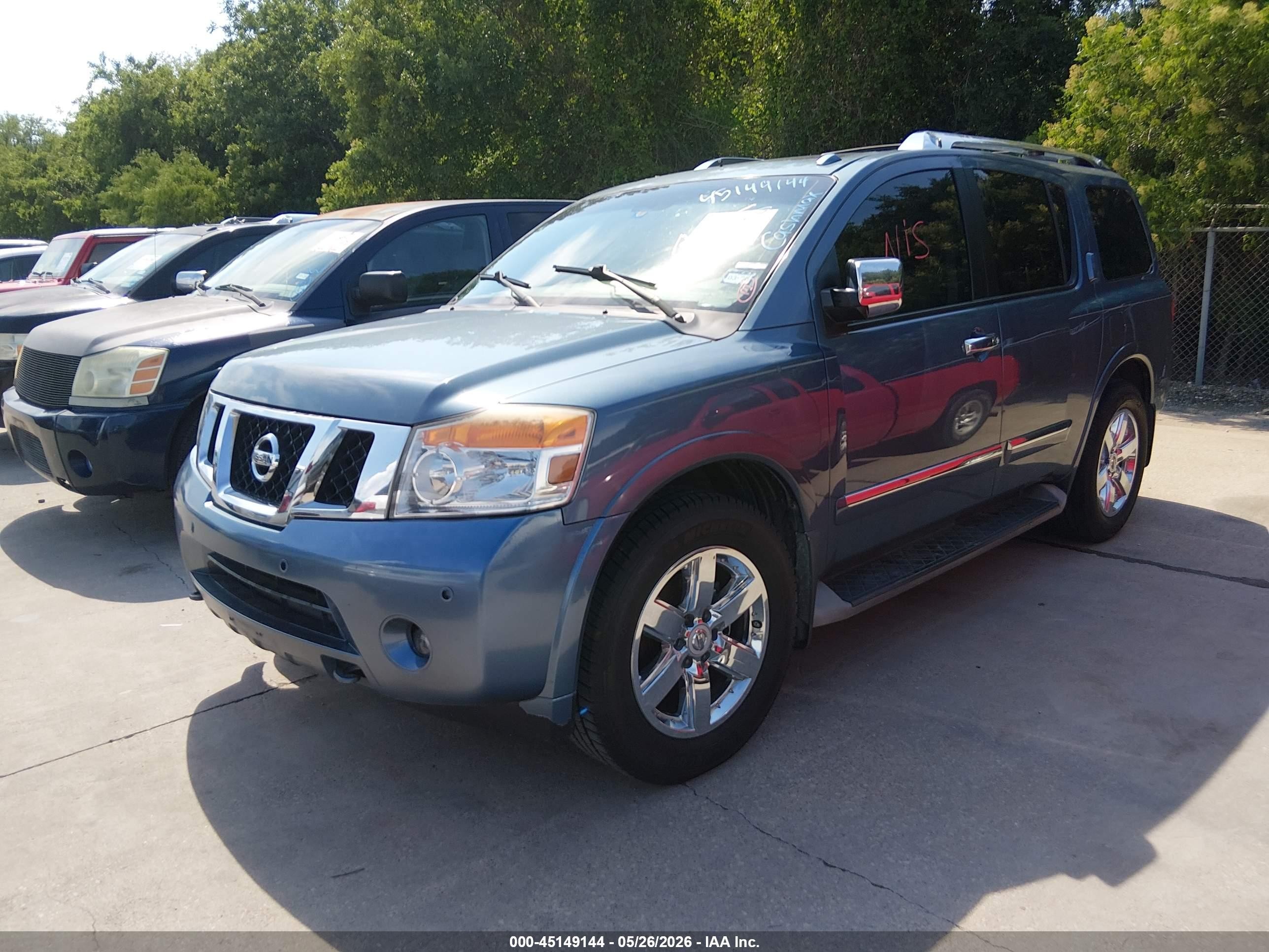 2012 Nissan Armada Platinum Синий vin: 5N1BA0NF2CN602758