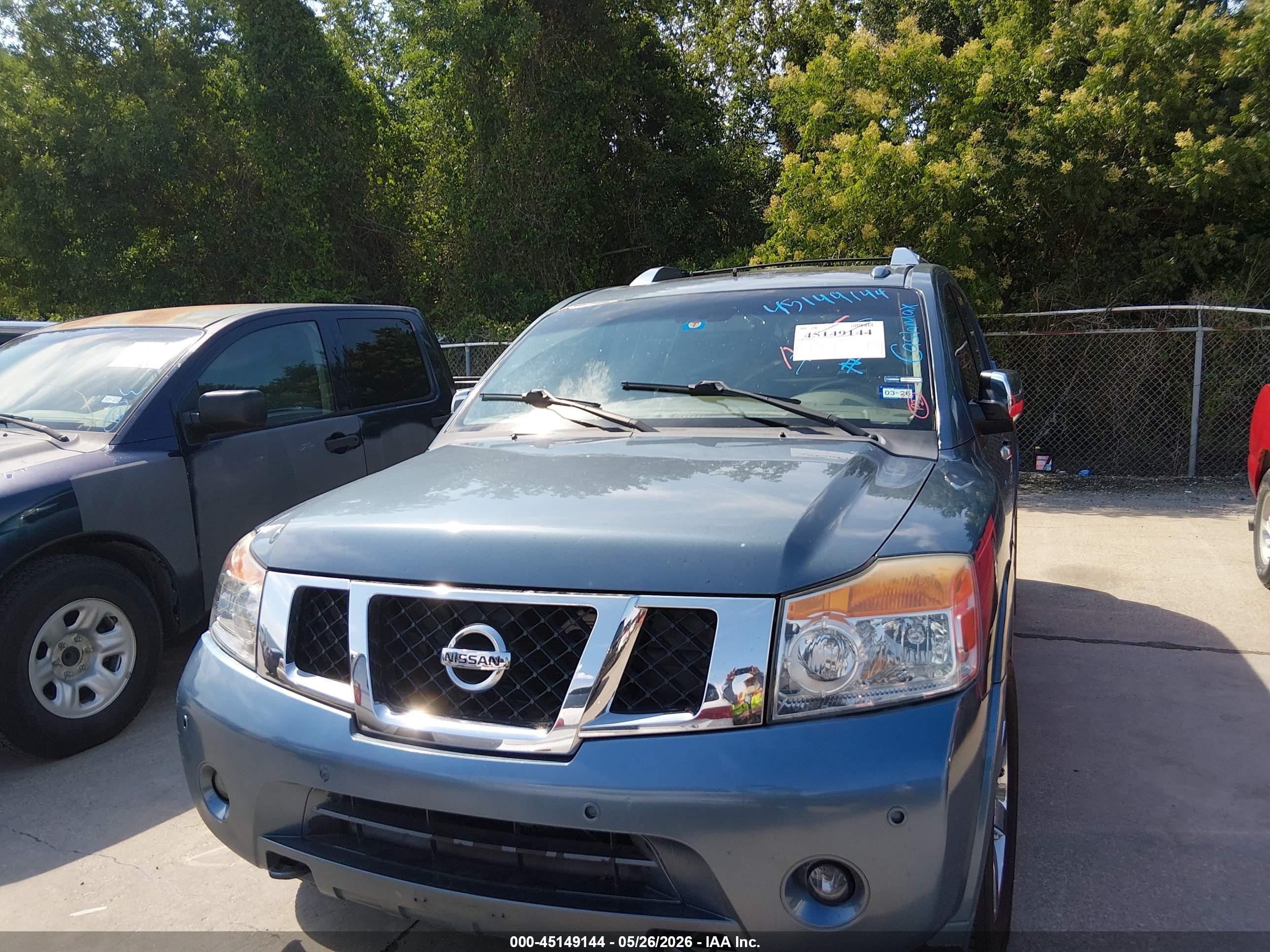 2012 Nissan Armada Platinum Синий vin: 5N1BA0NF2CN602758