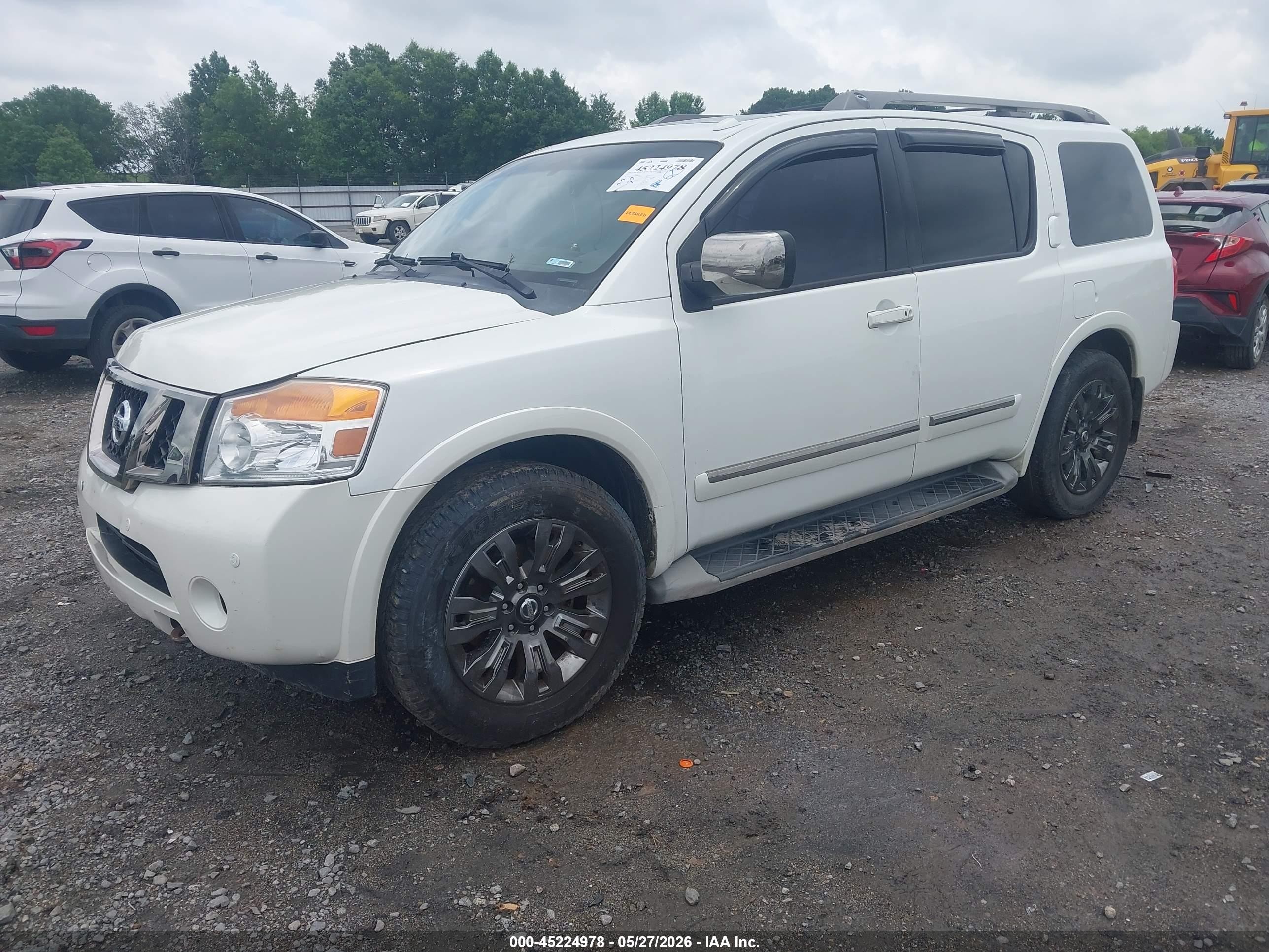 2015 Nissan Armada Platinum White vin: 5N1BA0NF3FN606791