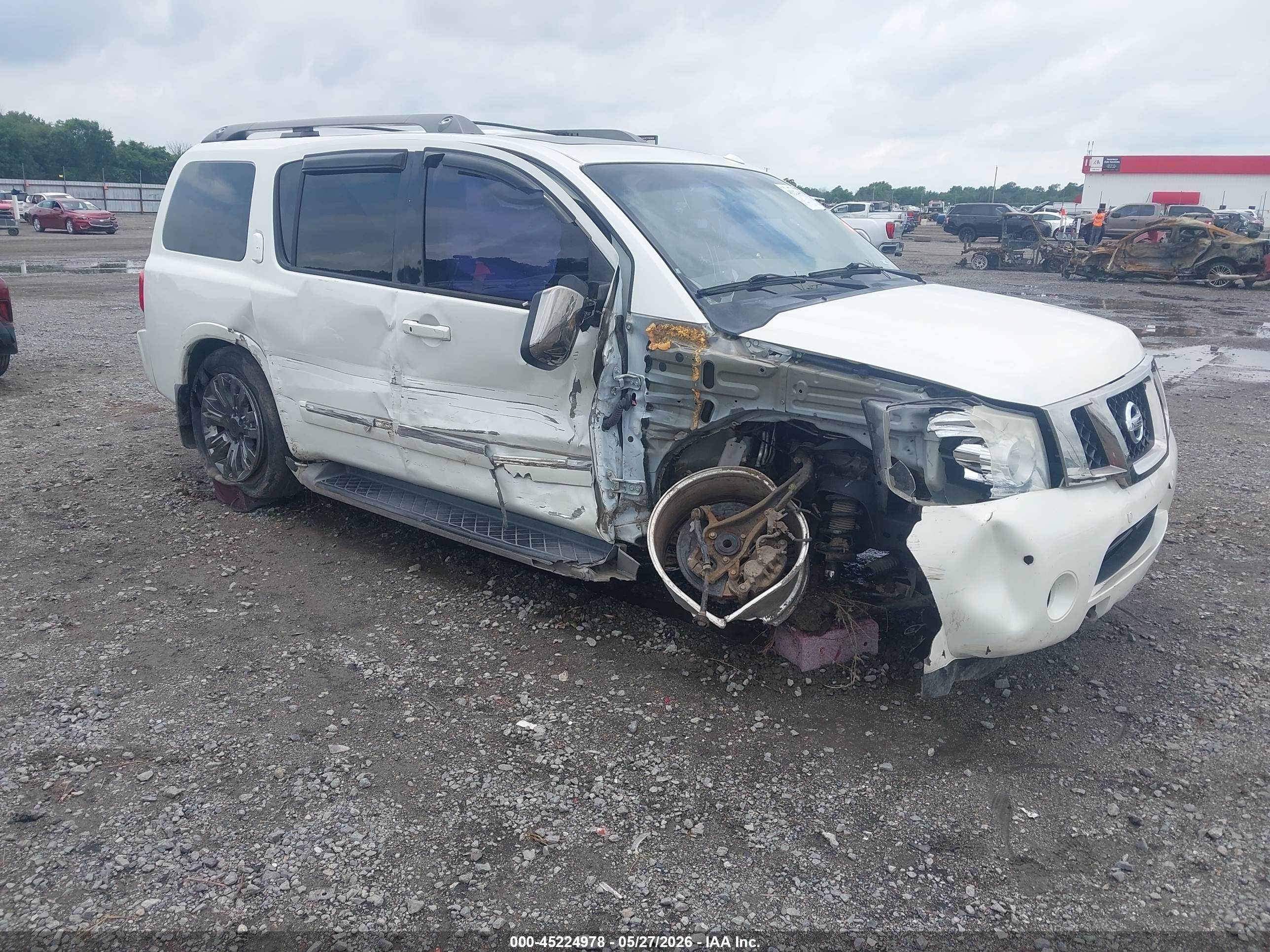 2015 Nissan Armada Platinum White vin: 5N1BA0NF3FN606791