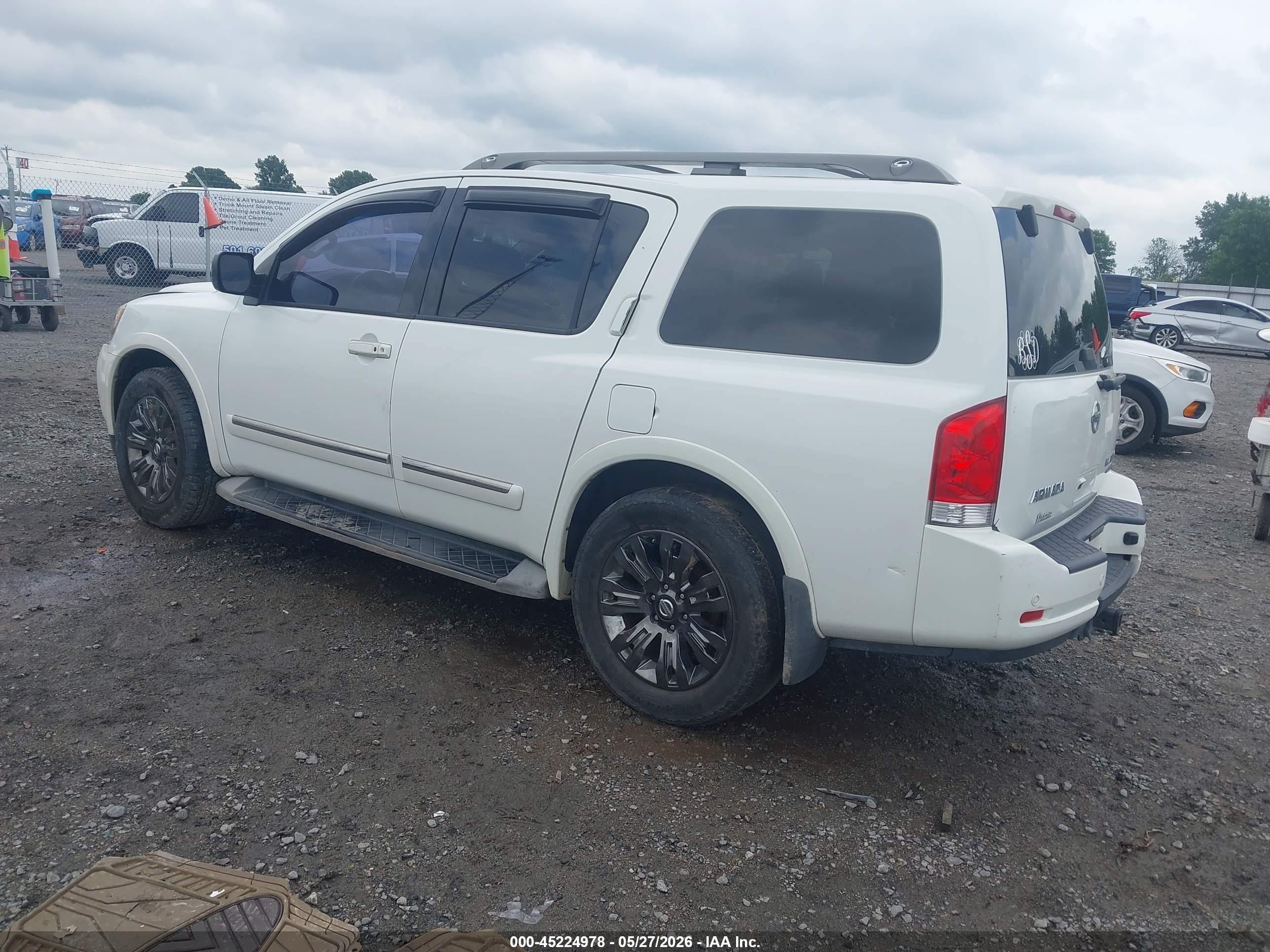 2015 Nissan Armada Platinum White vin: 5N1BA0NF3FN606791