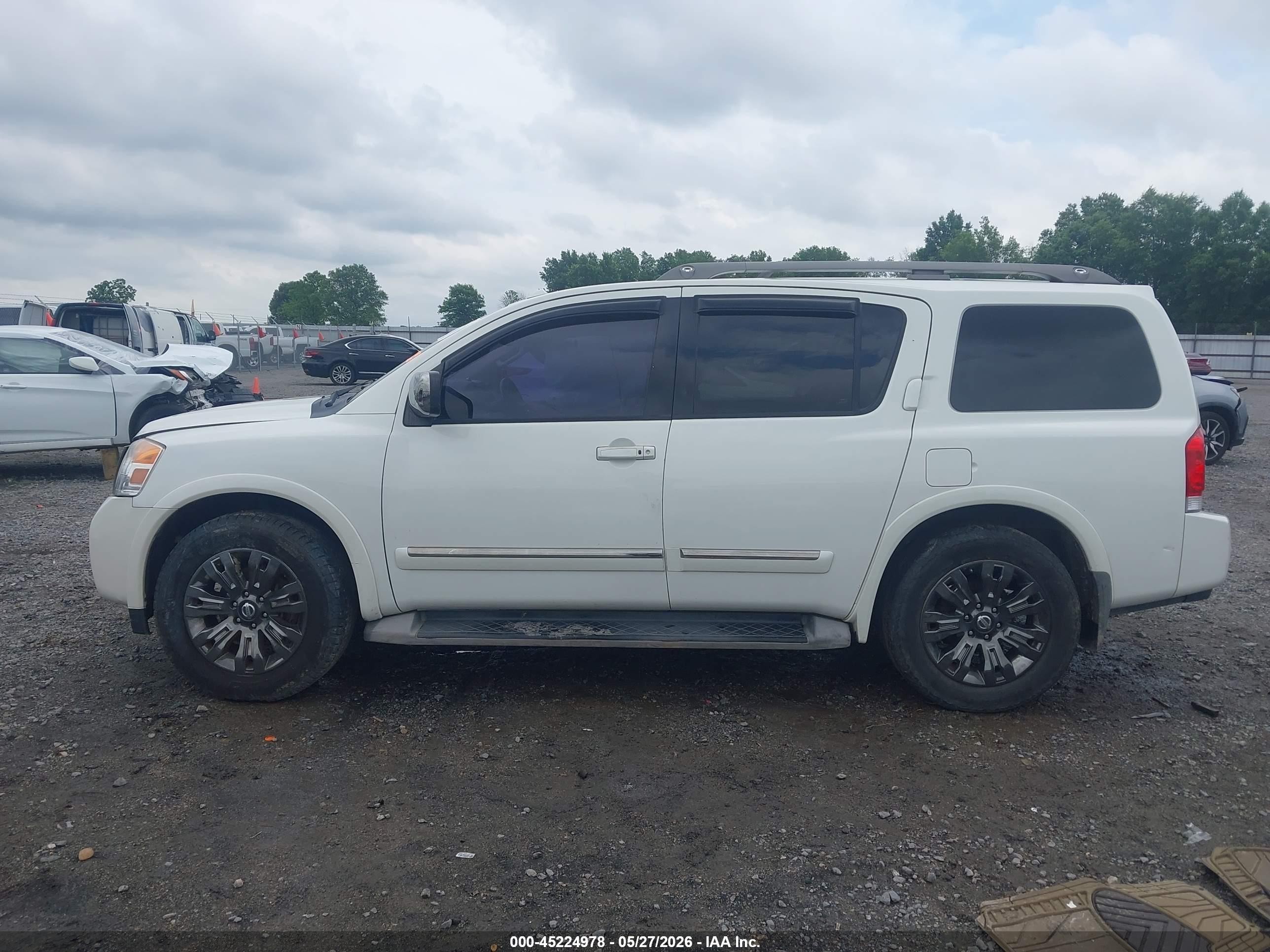 2015 Nissan Armada Platinum White vin: 5N1BA0NF3FN606791