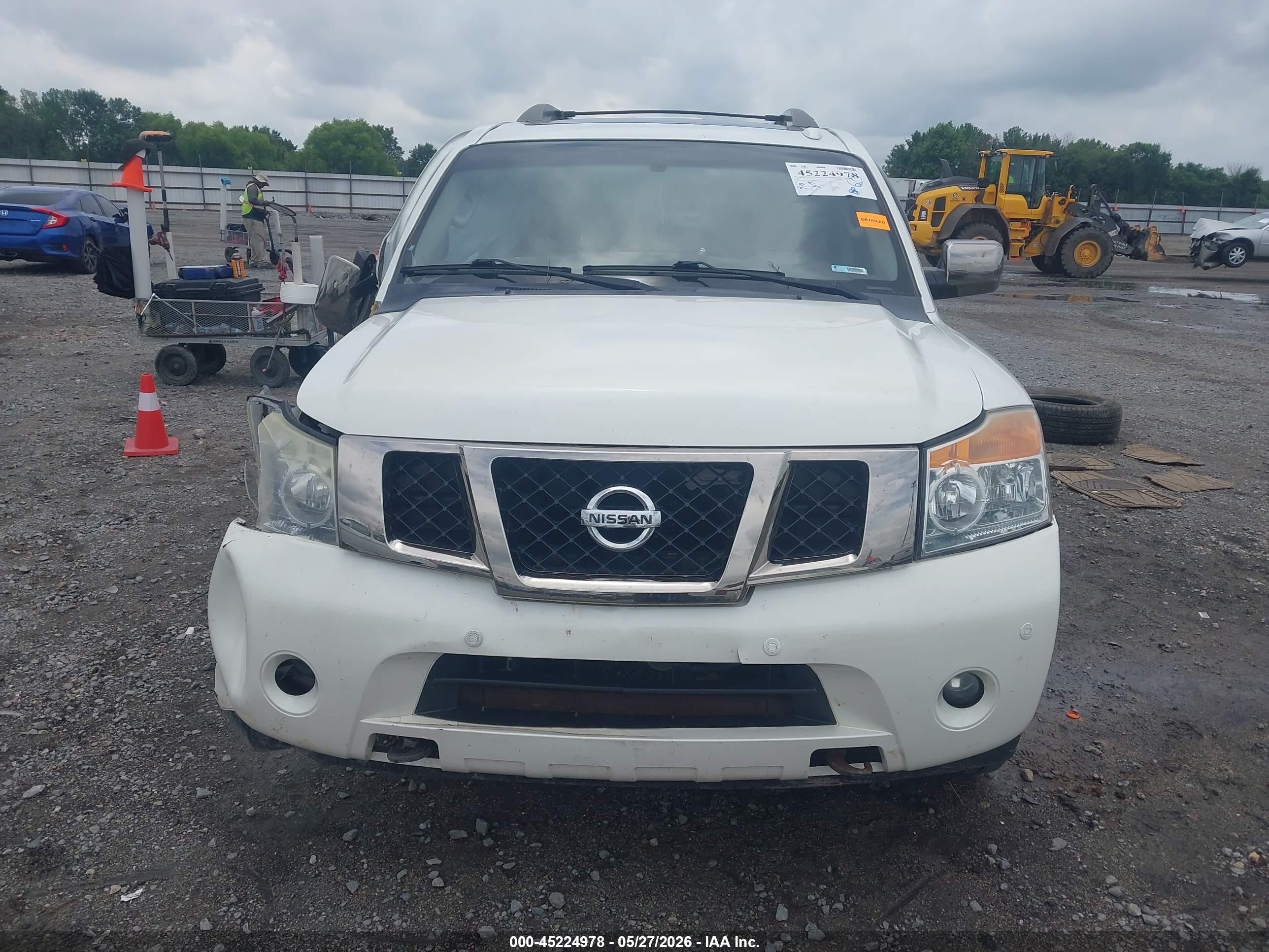 2015 Nissan Armada Platinum White vin: 5N1BA0NF3FN606791